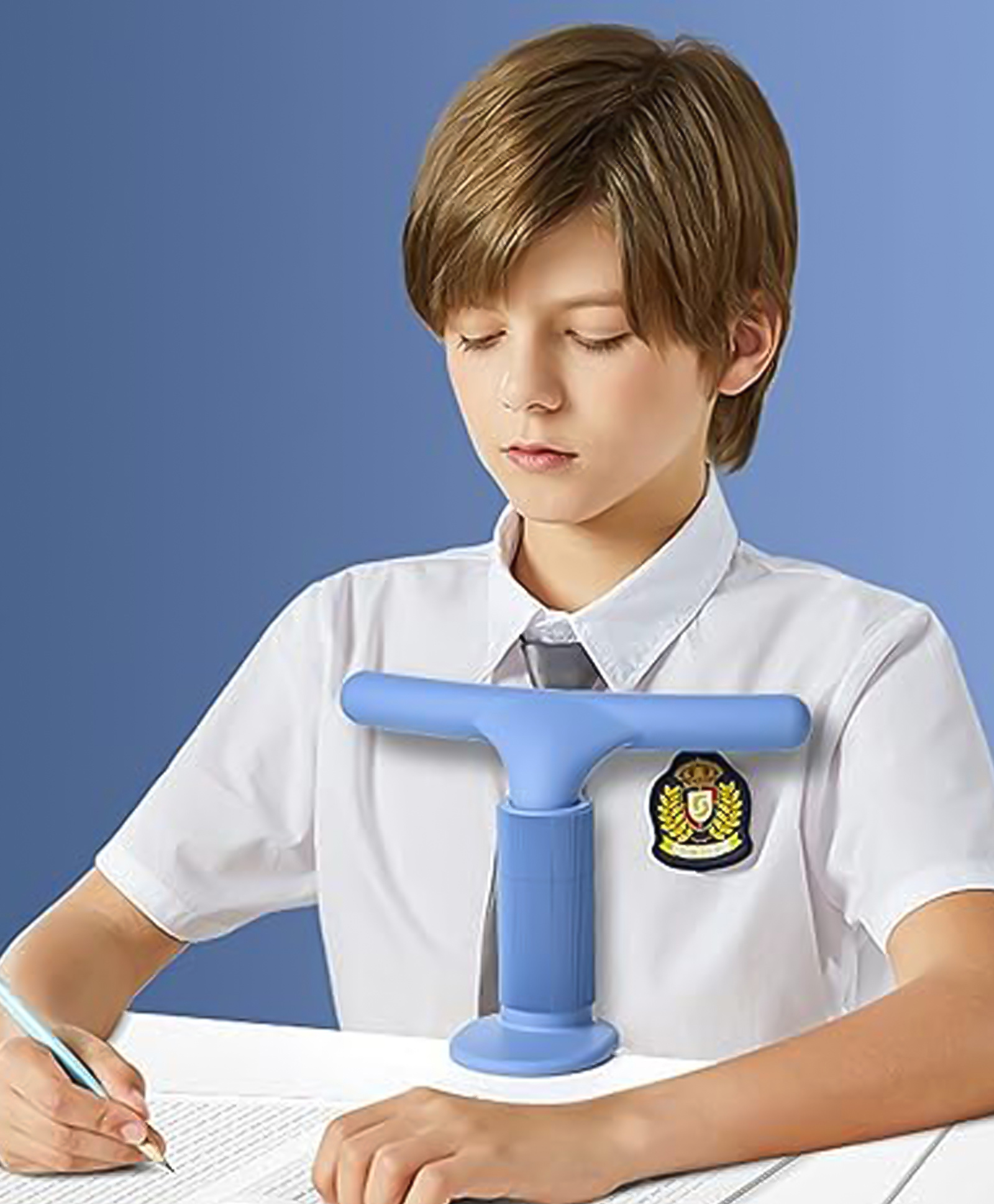 fab n funky Sitting Posture Corrector Study Table Accessories - Blue-picture-24