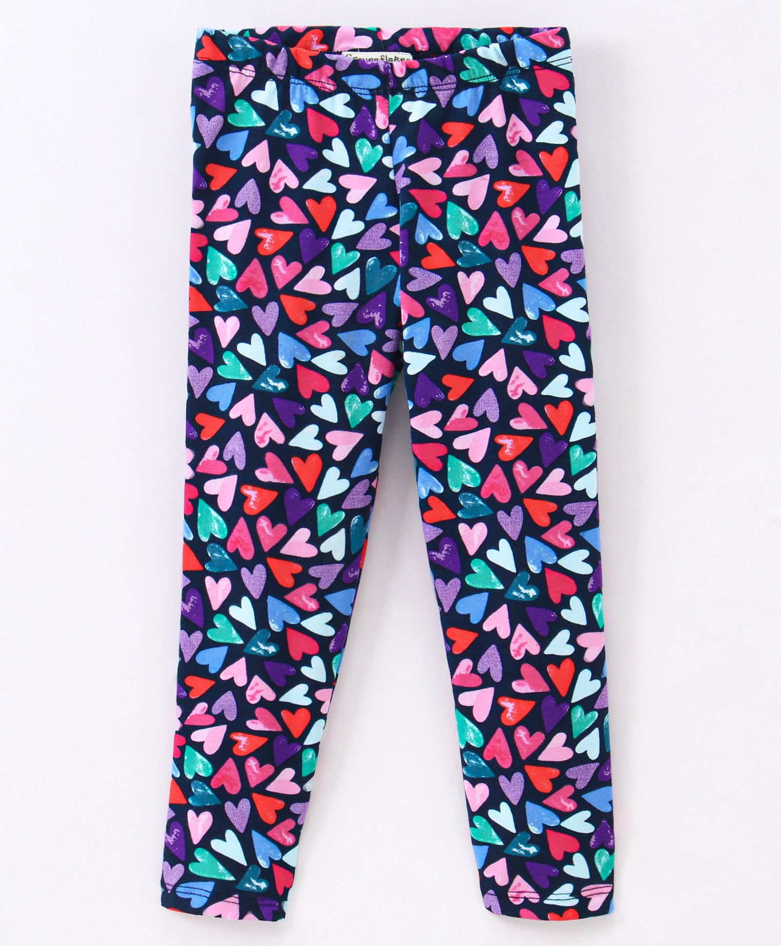CrayonFlakes Hearts Printed Leggings -  Navy Blue-image-38