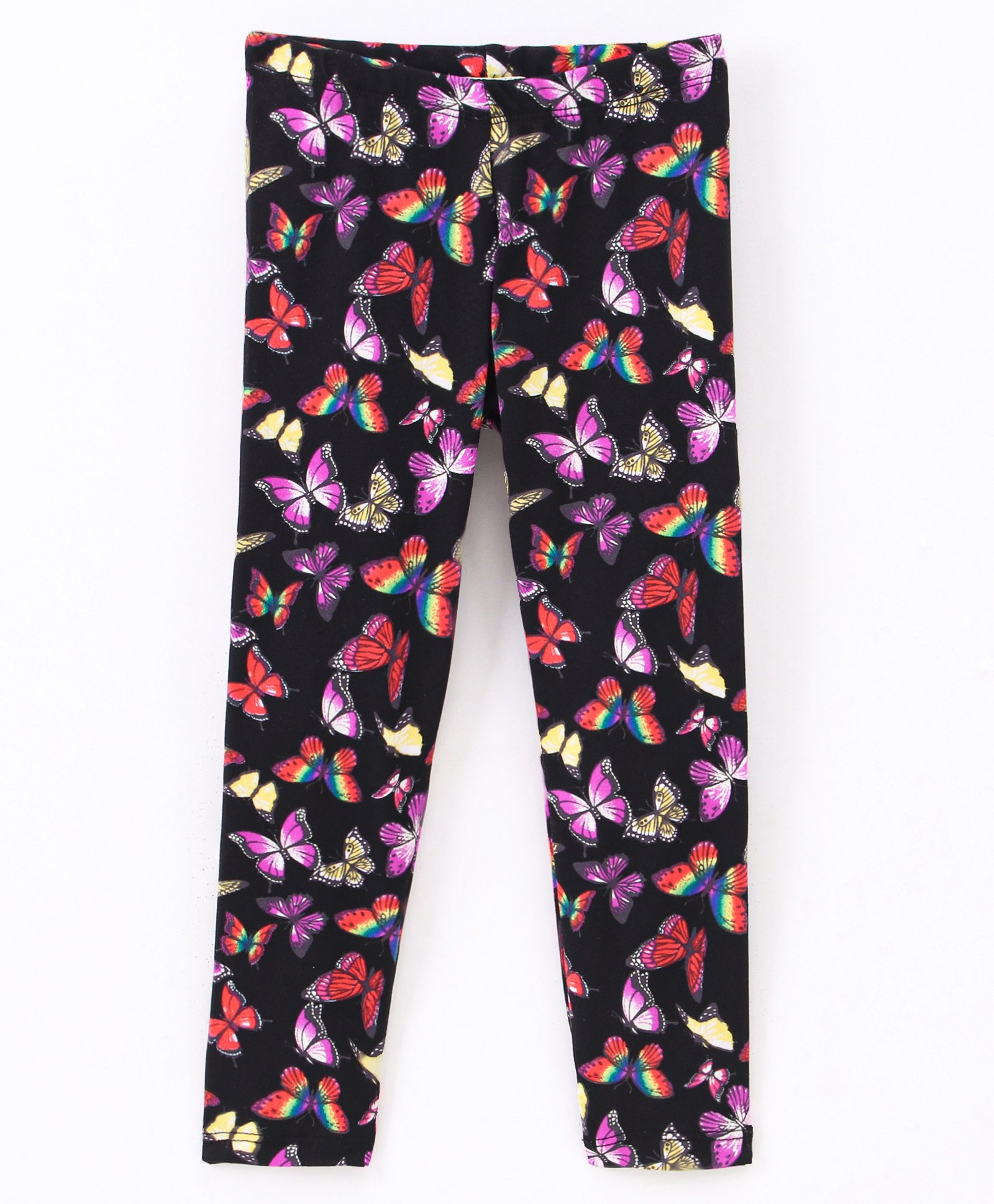 CrayonFlakes  Seamless Butterflies Printed Leggings - Black-picture-1