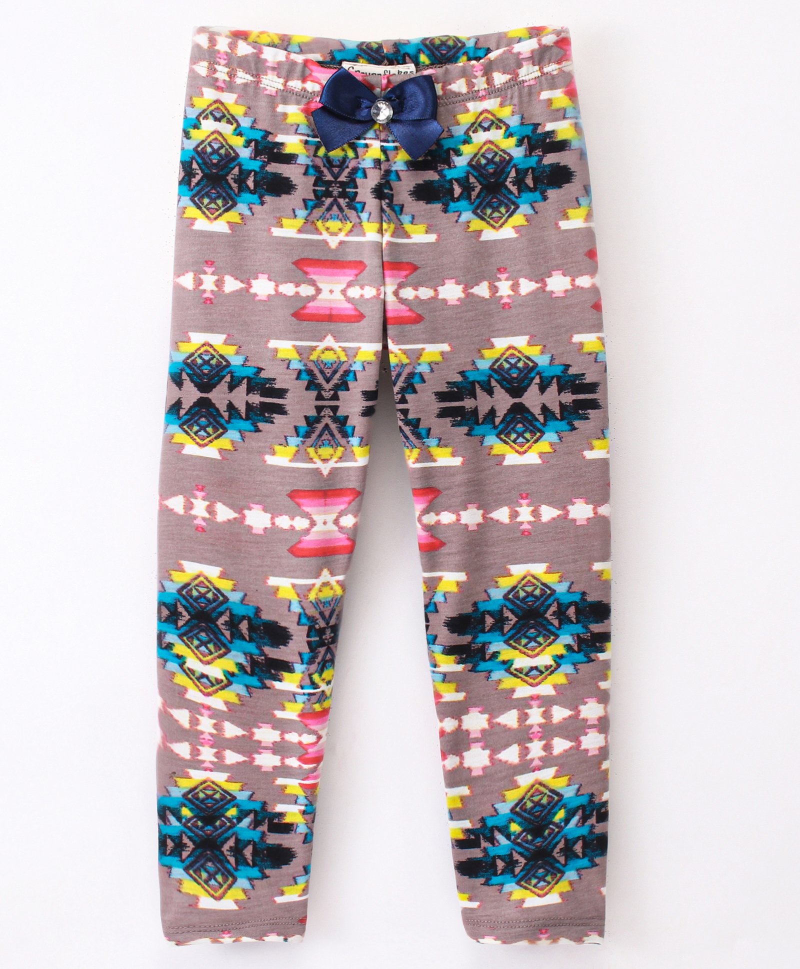 CrayonFlakes Seamles Jacquard Design Printed Leggings - Grey-image-46