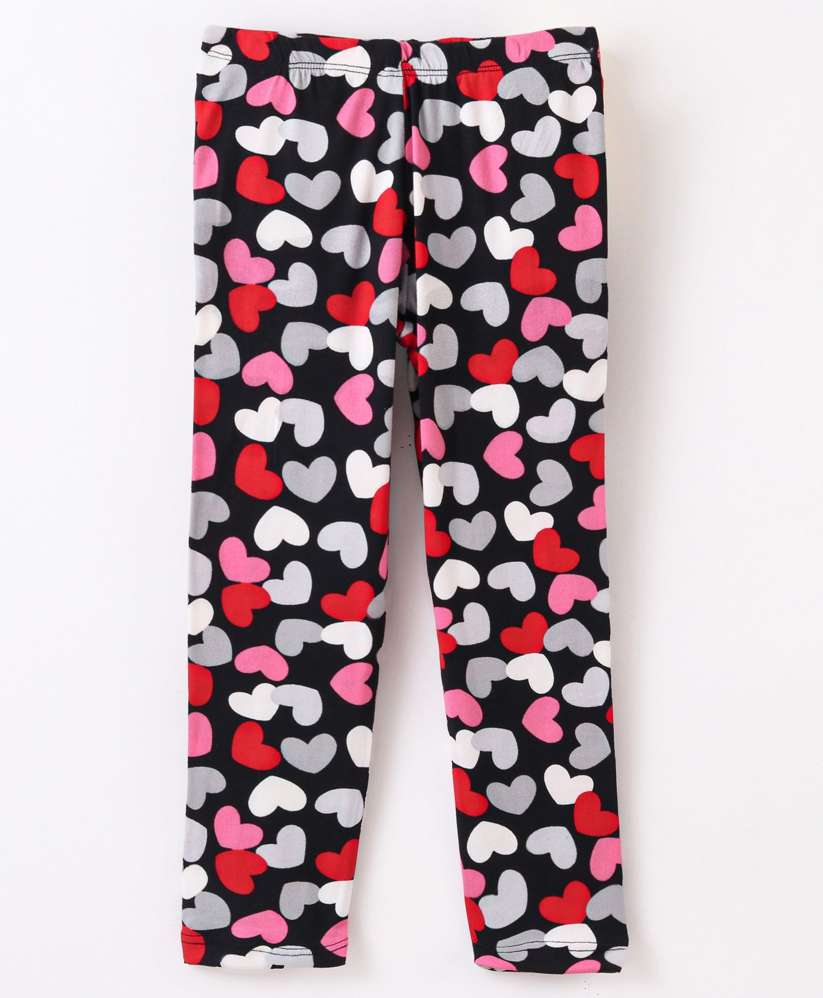 CrayonFlakes Hearts Printed Leggings -Black-picture-25