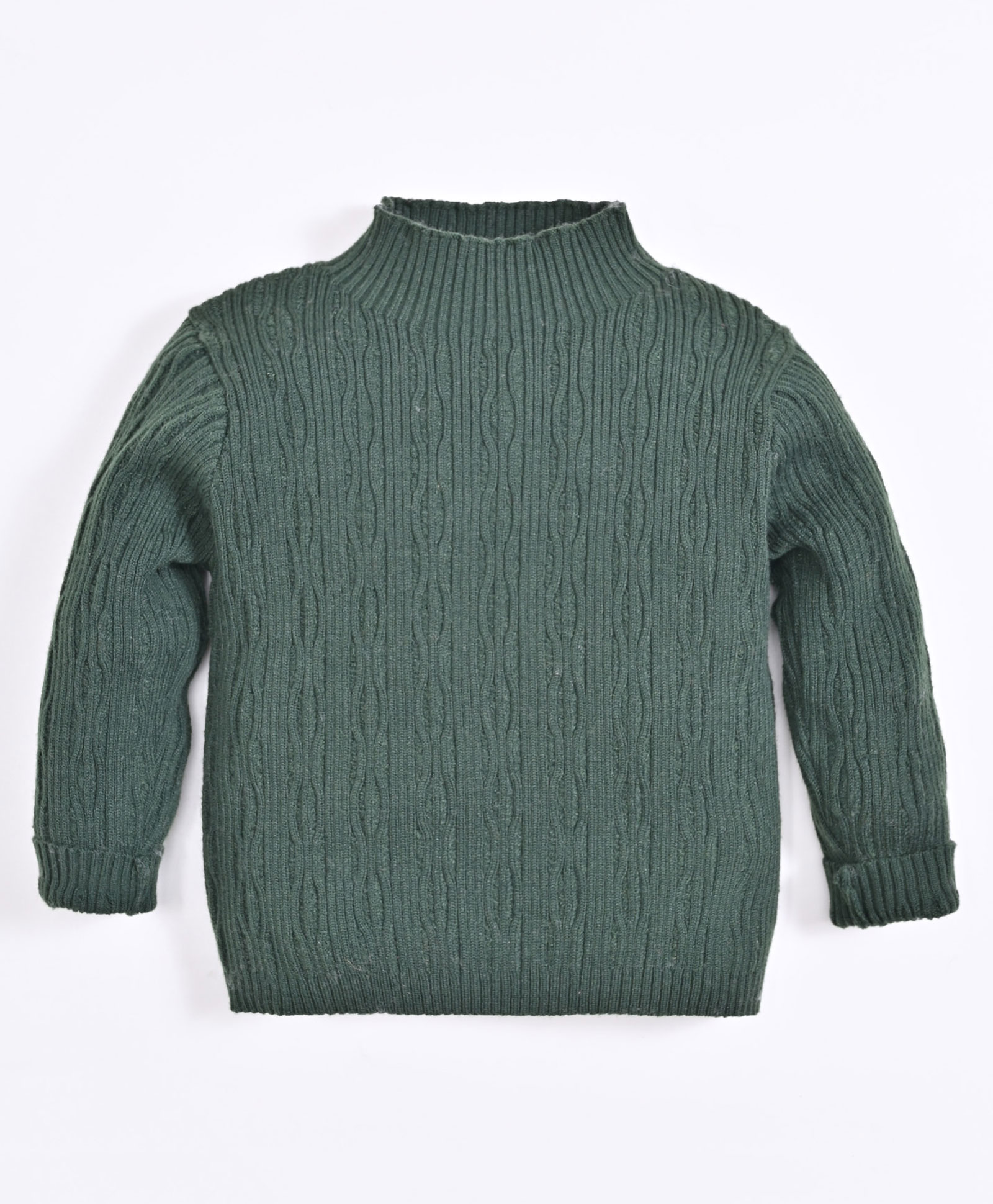 Kookie Kids Full Sleeves Solid Sweater - Green-picture-36