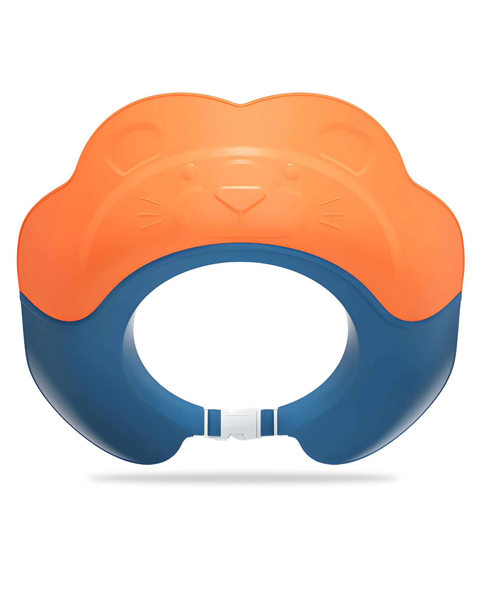 Bembika Baby Shower Cap For Washing Hair Soft Bathing Baby Shower Cap For Eye & Ear Protection  Orange & Blue-picture-15