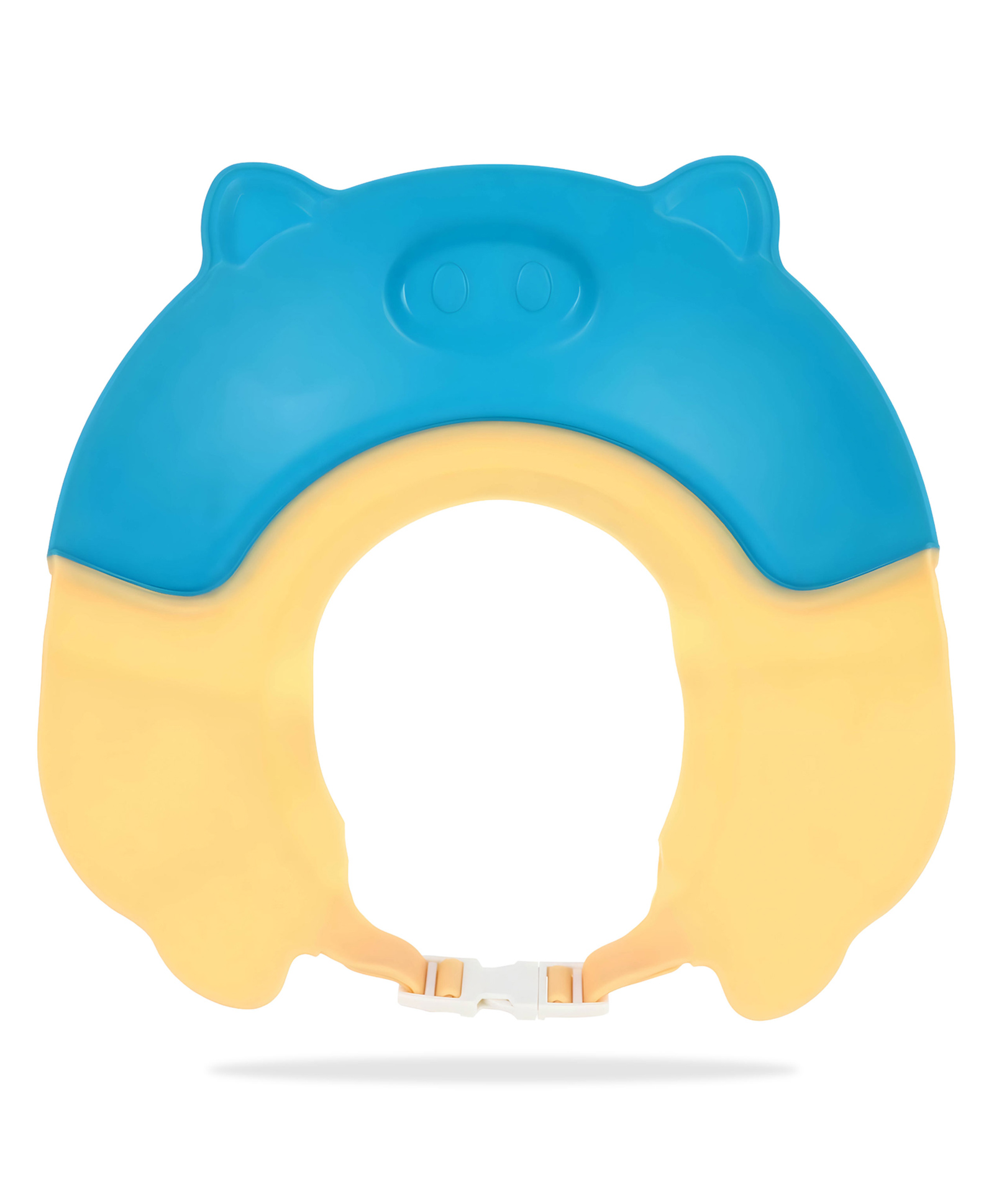 Bembika Baby Shower Cap For Washing Hair Soft Bathing Baby Shower Cap For Eye & Ear Protection   Piggy Blue-picture-27
