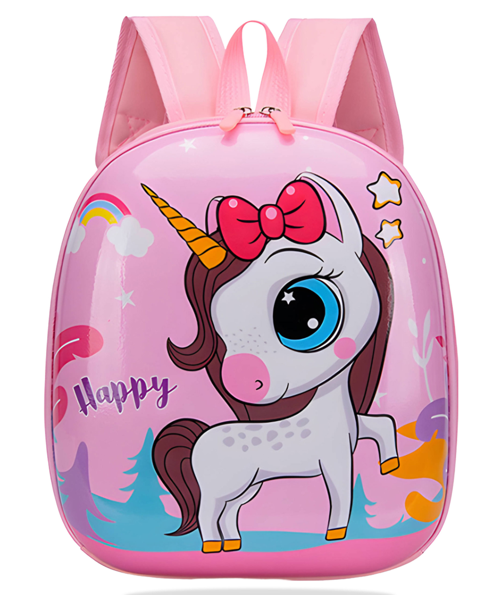 Bembika Kindergarten Cute Cartoon Kids School Bag Unicorn Pink 3D - 11.4 Inches-image-27