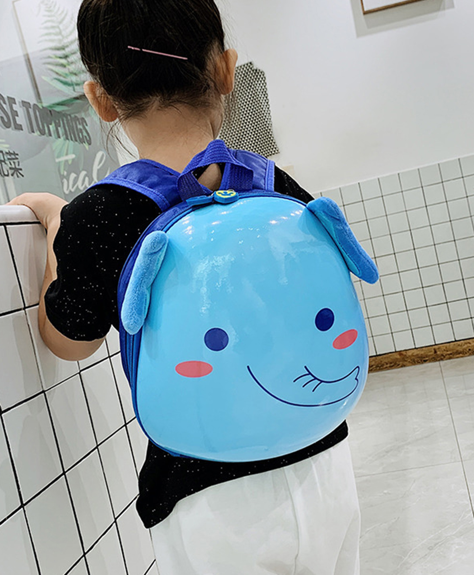 Bembika Kindergarten Cute Cartoon Kids School Bag for Boys and Girls - (Eggshell Cute Calf - 3D)-picture-15