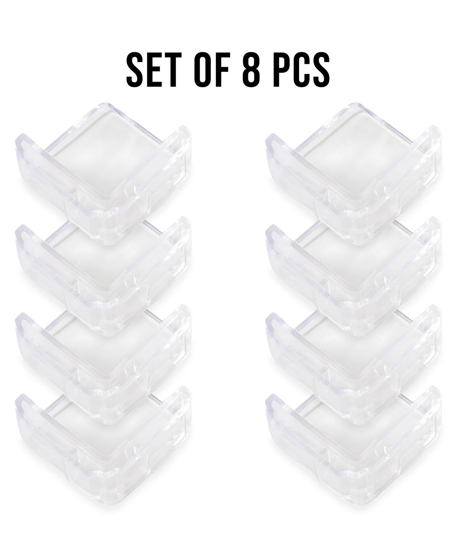 Bembika L Shaped Baby Safety Corner Protector Pack of 8  - White-picture-42