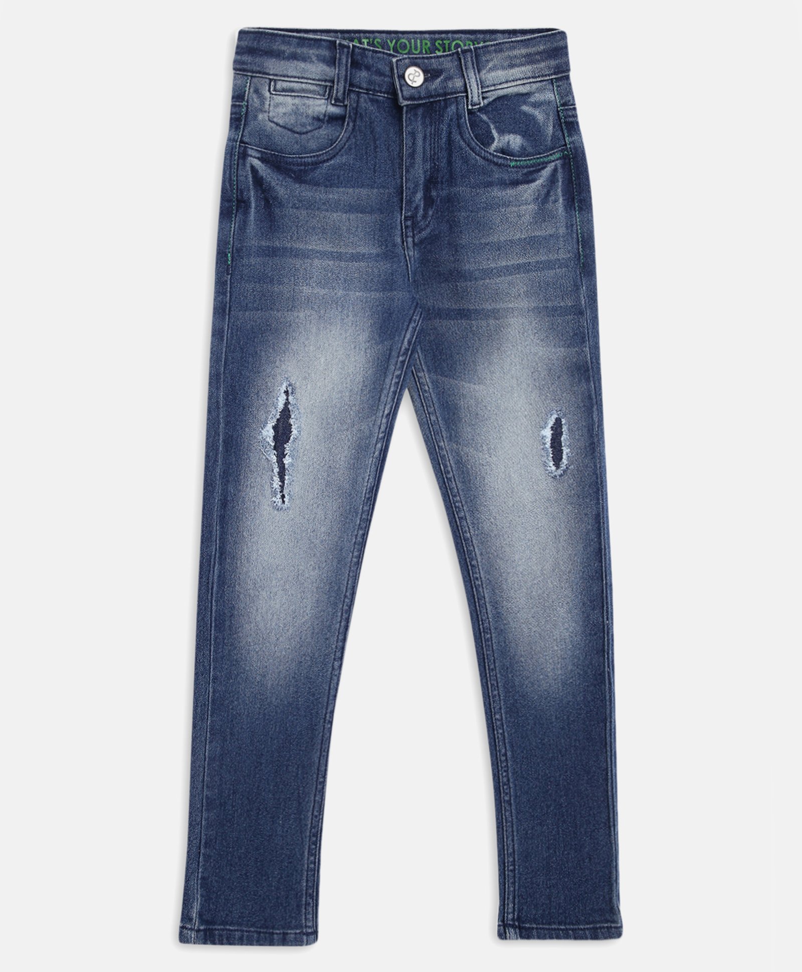 Tales & Stories Lycra Slim Fit Solid Jeans - Dark Blue-picture-15