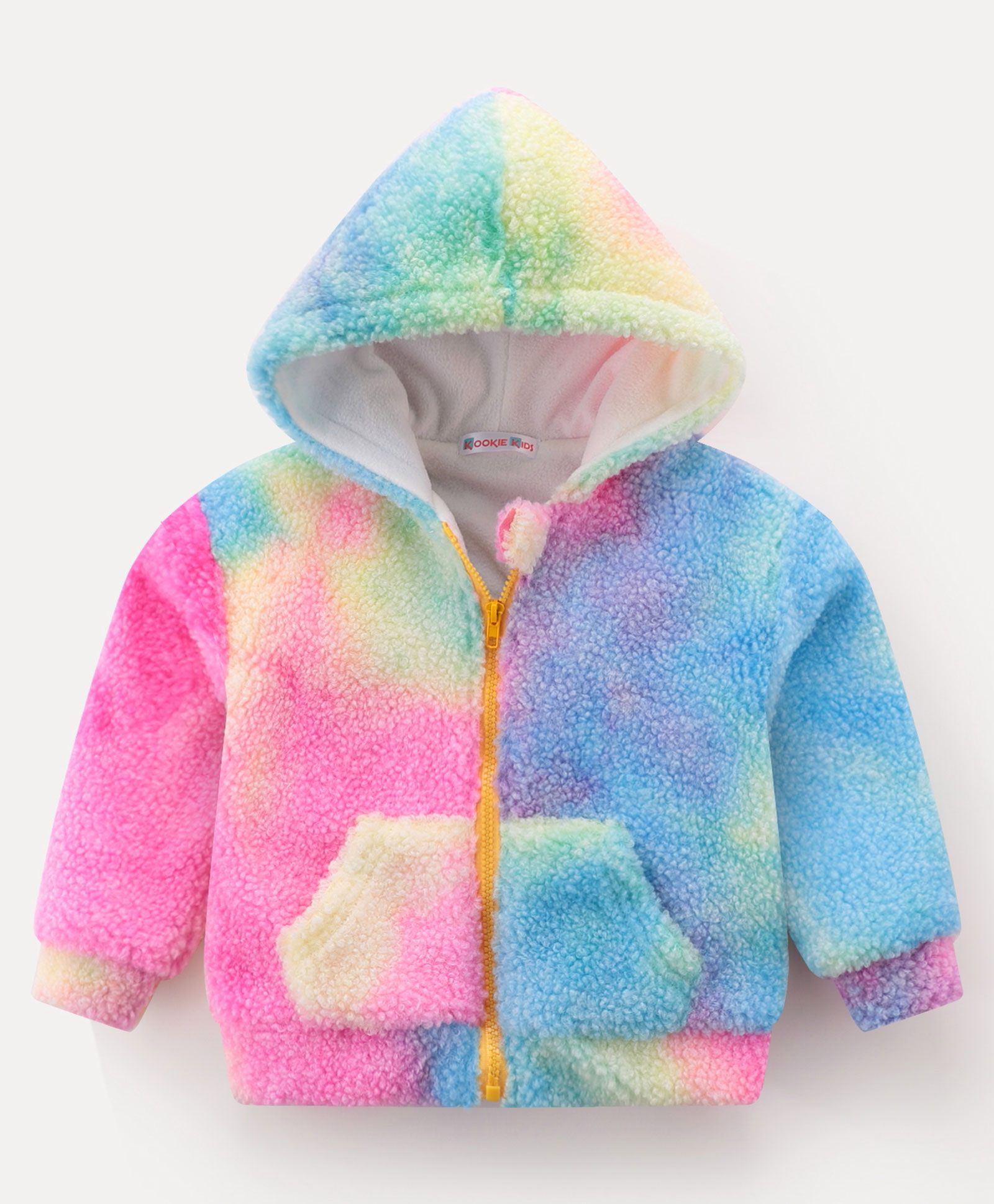 Kookie Kids Full Sleeves Tie Dye Hoodie - Blue & Pink-image-31