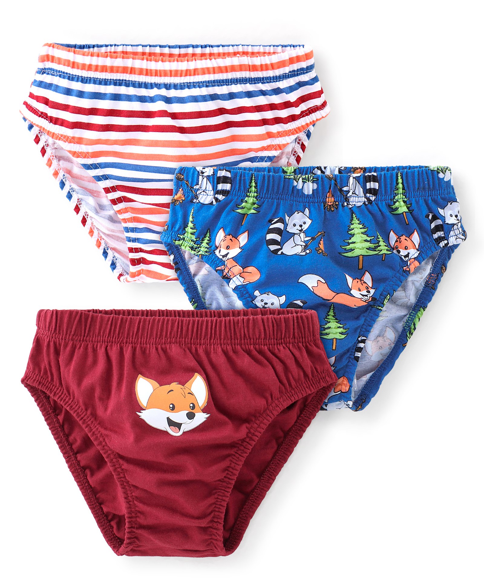 Babyhug 100% Cotton Briefs Squirrel Print - Multicolor-image-48