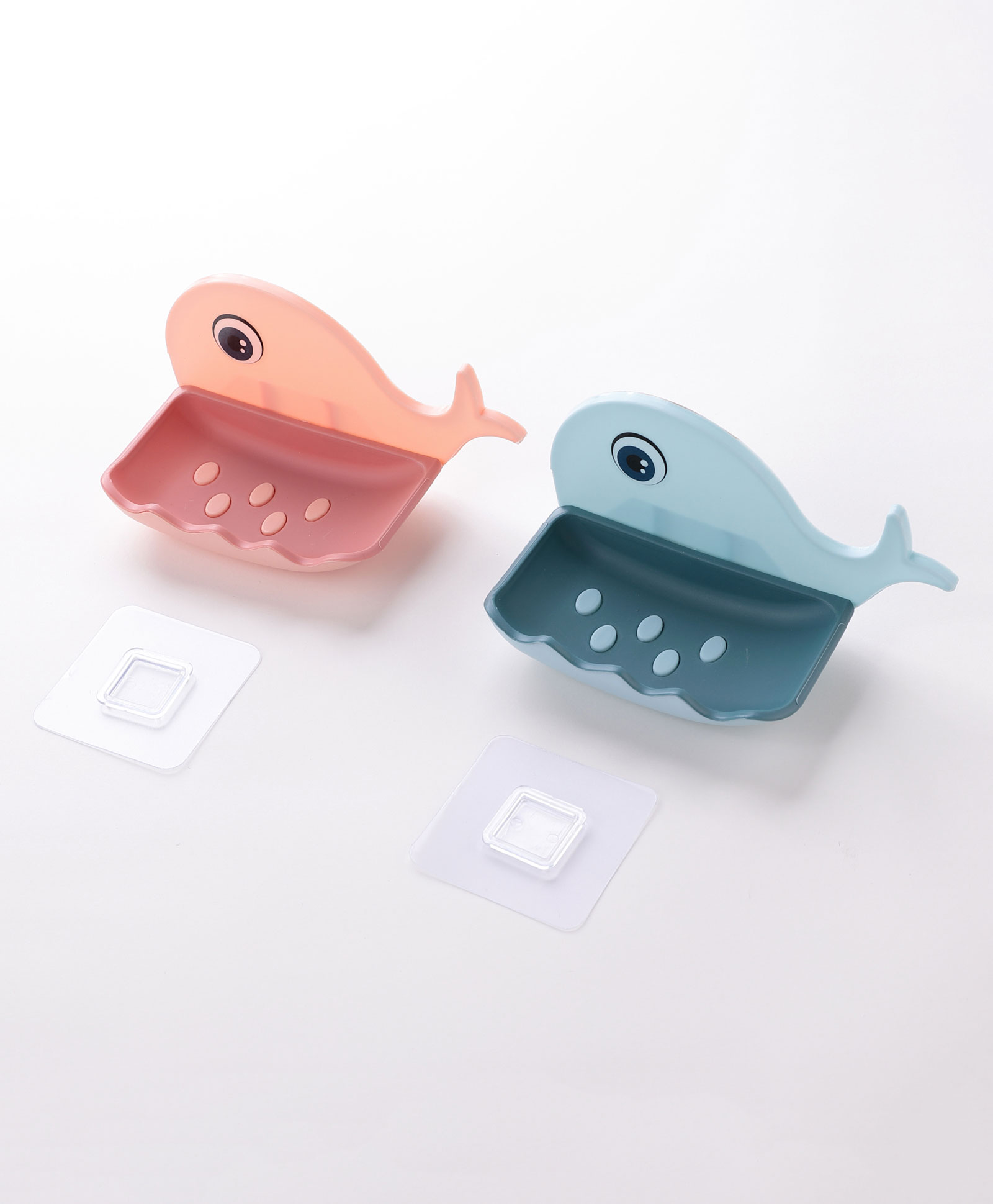 Whale Shaped Soap Holder Pack Of 2 - Pink & Blue-image-37