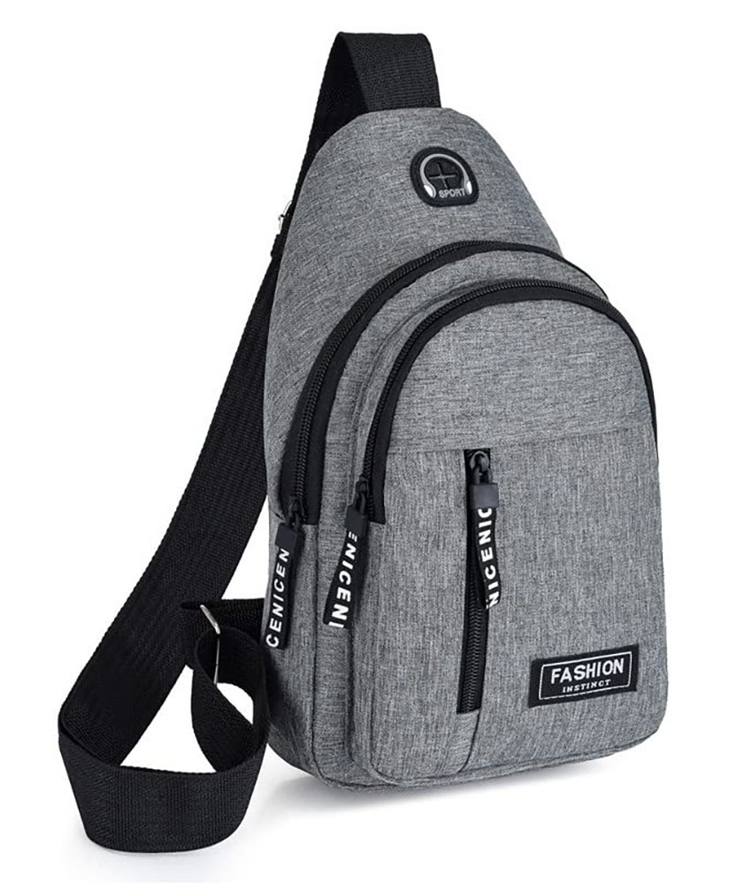 MOMISY Waterproof Sling Backpack Cross Body Bag for Travel  Hiking Jogging  Gym Picnic & Daily Use Grey - 12 Inch-picture-26