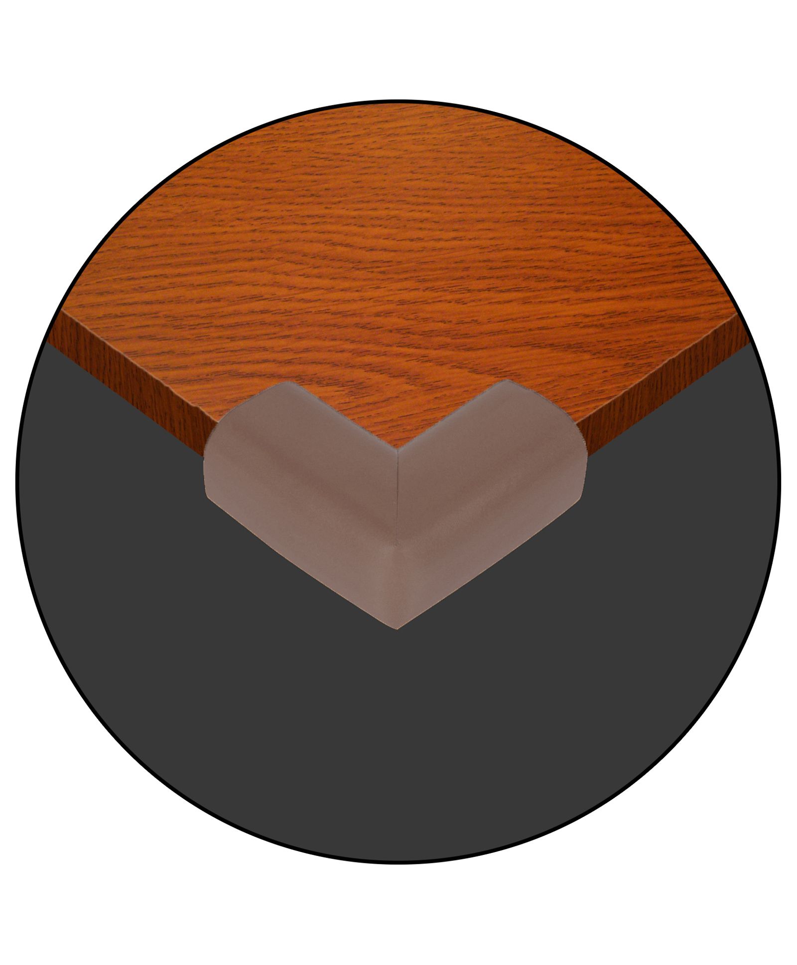 Safe-O-Kid Corner Guard Cushions L-Shaped Large Size Pack of 4 - Brown-picture-4