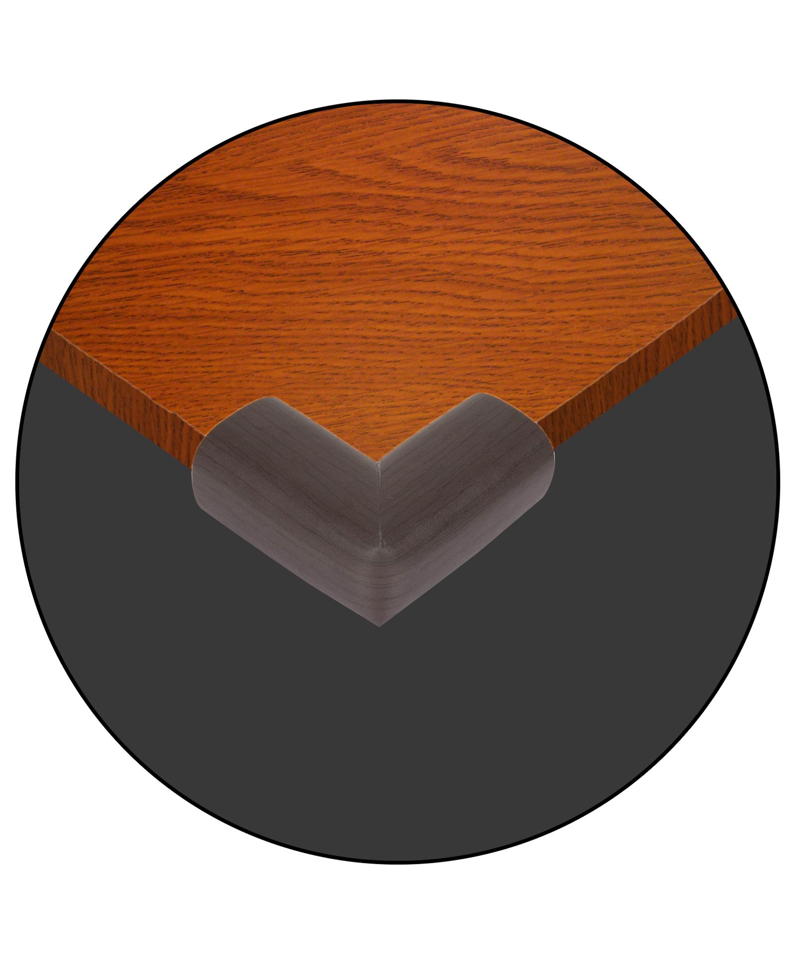 Safe-O-Kid Corner Guard Cushions L-Shaped Large Size Pack of 4 - Brown Texture-picture-8