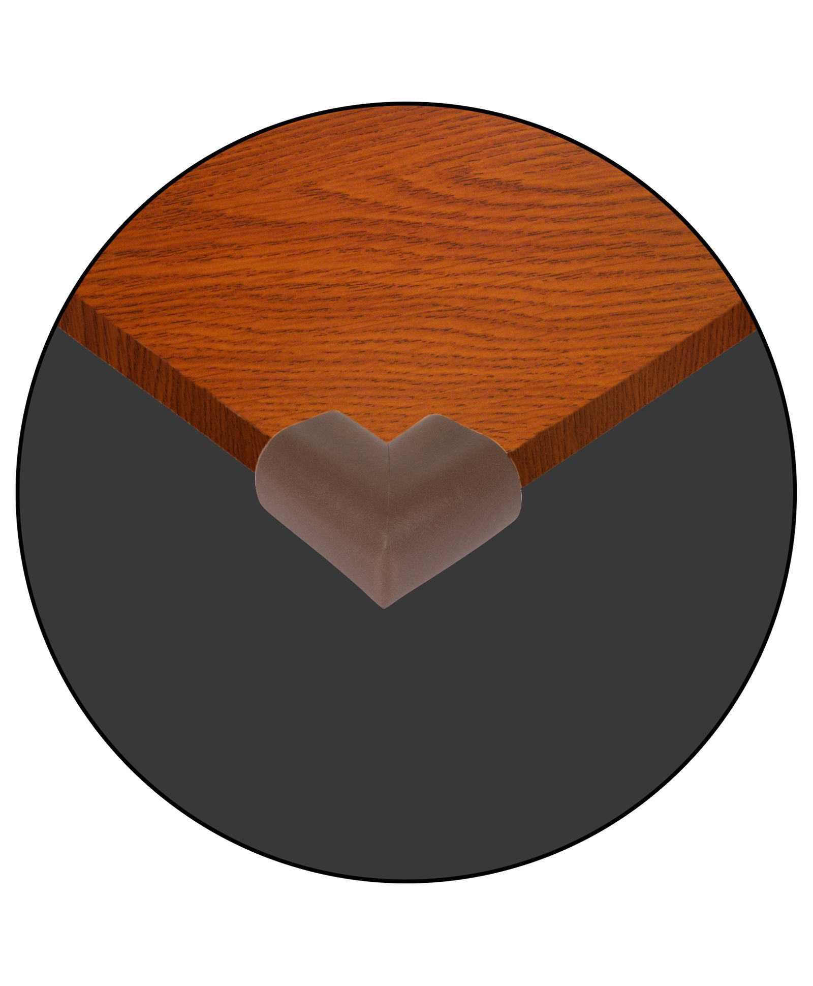 Safe-O-Kid 4 Corner Guards Cushions L-Shaped Small Size Pack of 4 - Brown-picture-5