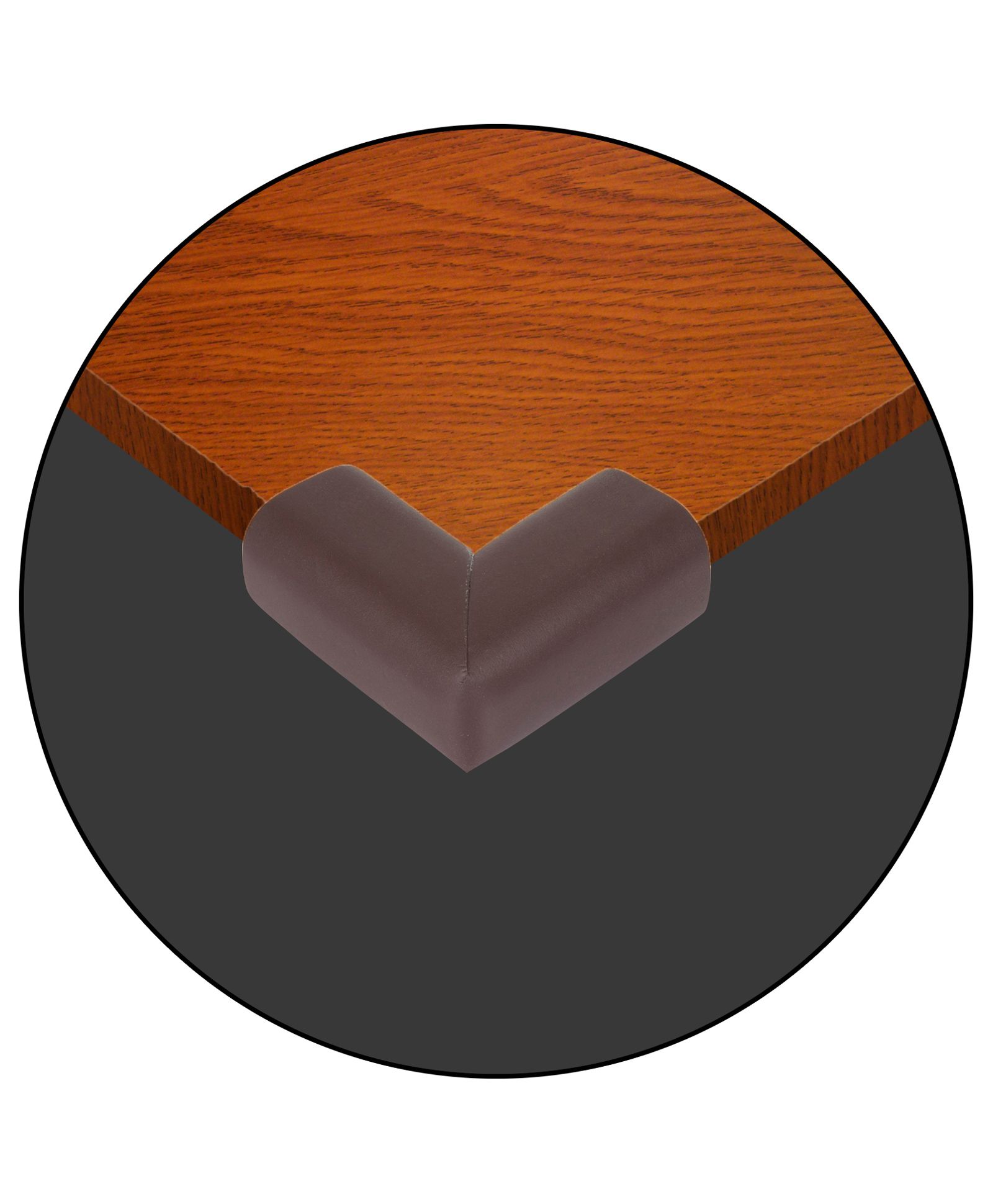 Safe-O-Kid Corner Guard Cushions L-Shaped Large Size Pack of 12 - Brown Texture-picture-2