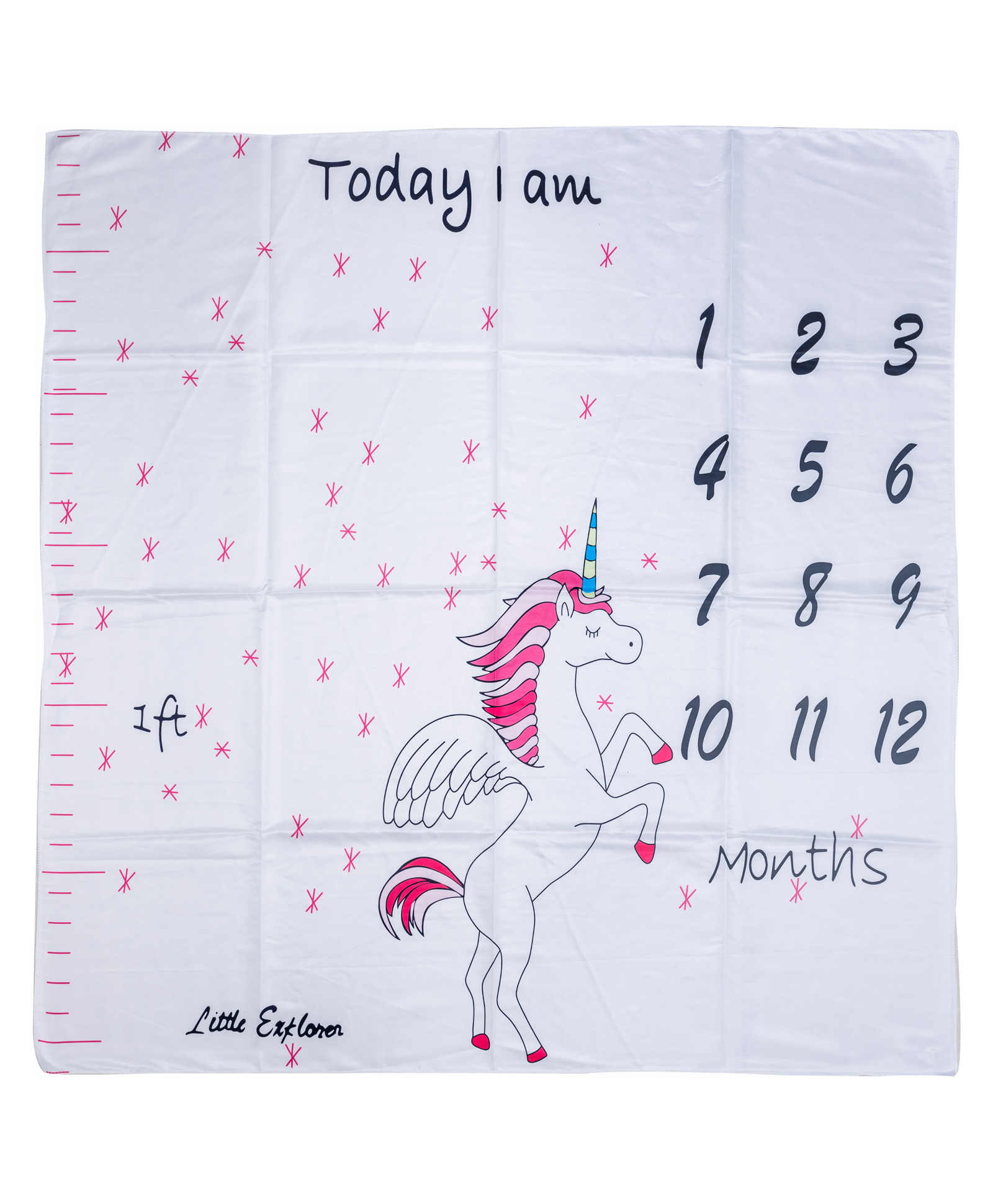 Adore Memories! Baby Milestone Bedsheet for Photoshoot with Props Unicorn-image-45