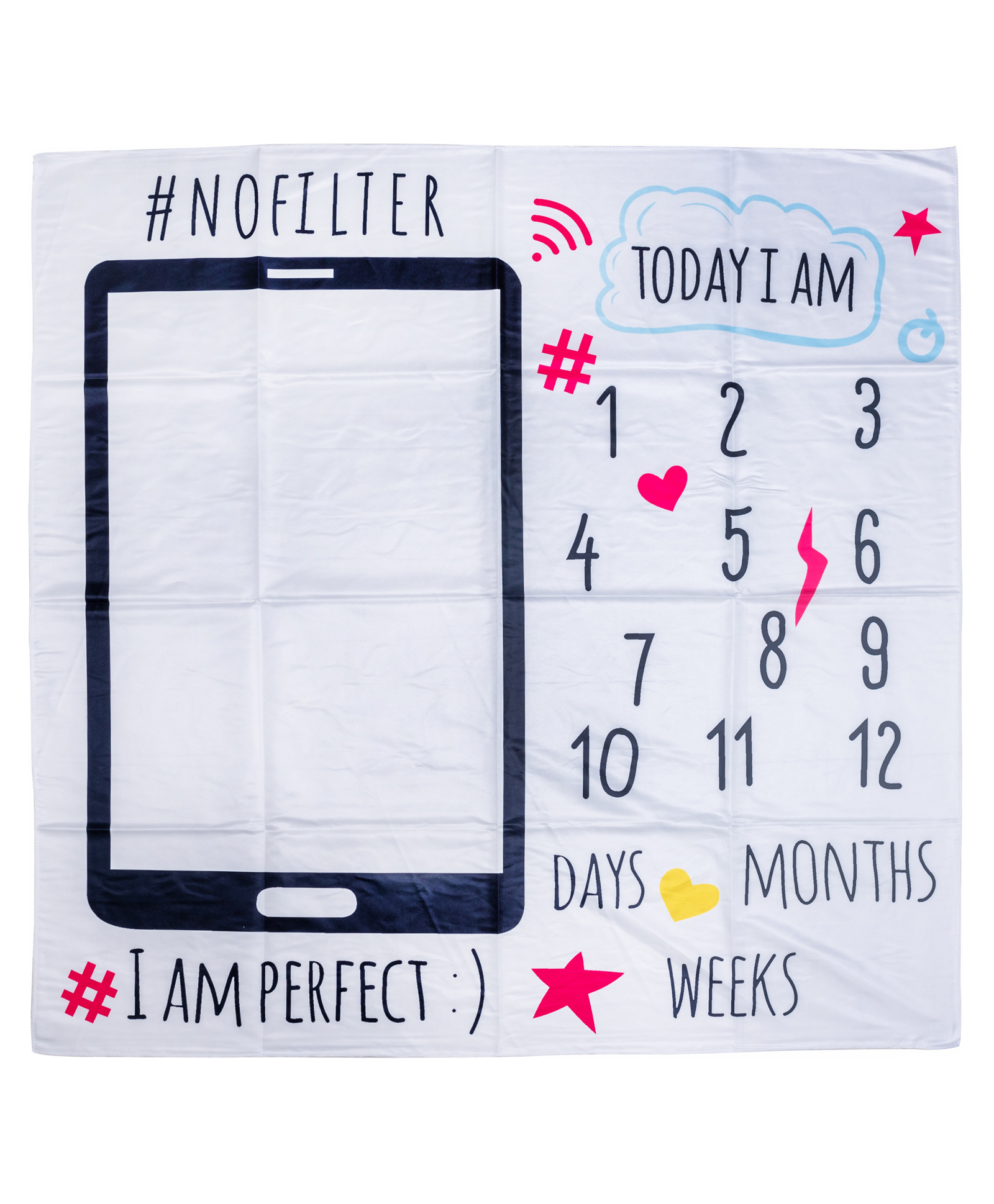 Adore Memories! Baby Milestone Bedsheet for Photoshoot with Props - Mobile-picture-20