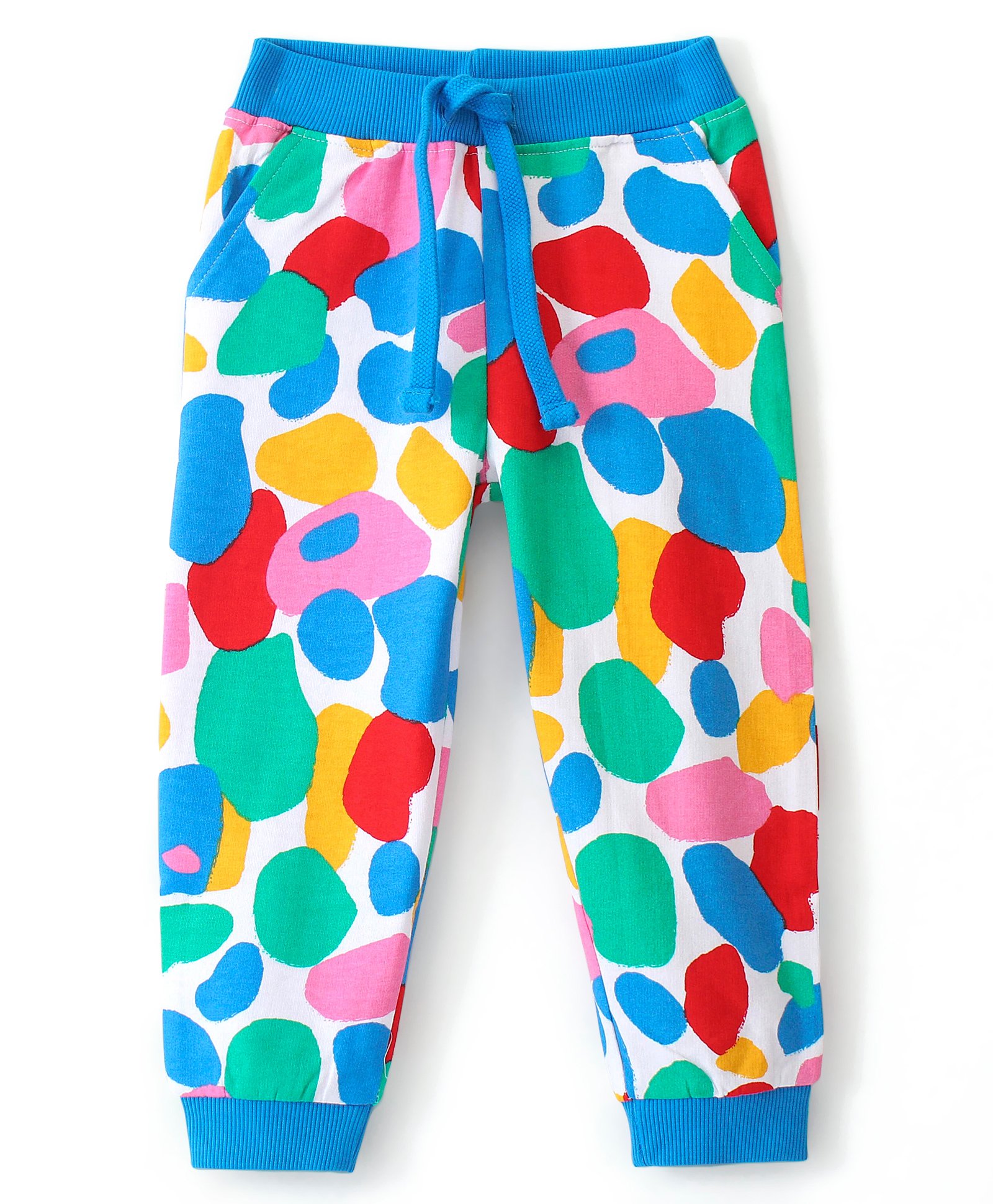 Babyhug Cotton Knit Looper Full Length Lounge Pant Abstract Print - Multicolor-picture-21