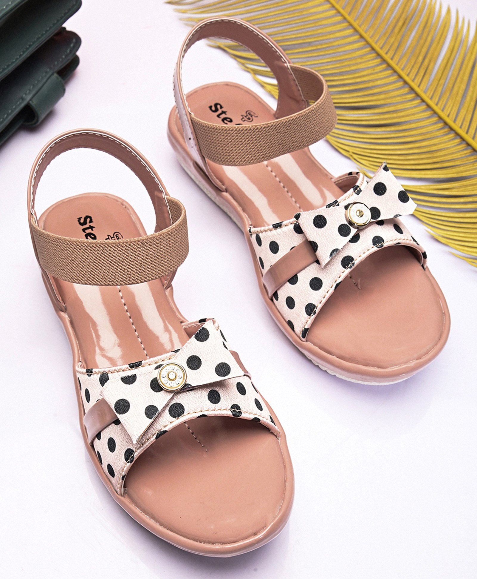 Stefens Polka Dots Slip On Sandal - Beige-picture-9