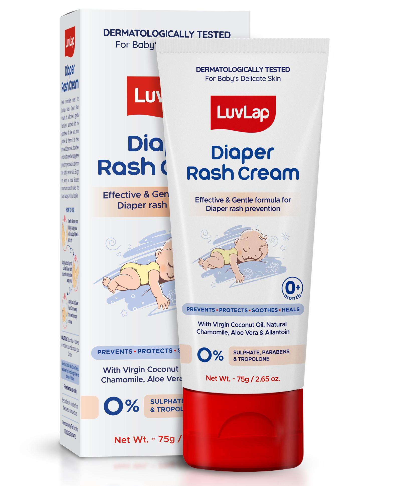 Luv Lap Baby Diaper Rash Cream with Vitamin E and Aloe Vera- 75 g-picture-18