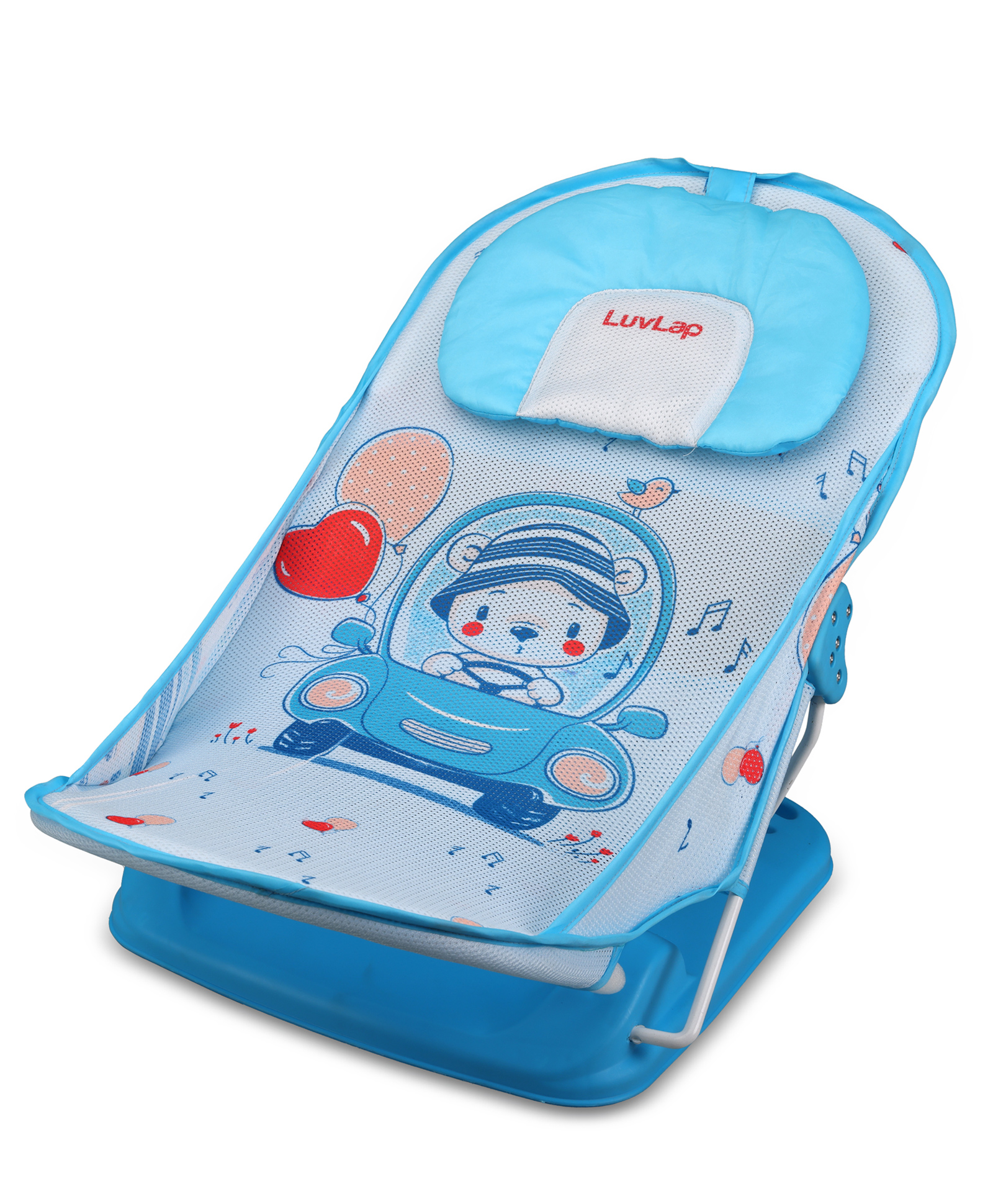 luvlap Luv Lap Bath Chair with 3 Adjustable Positions & Astronaut Theme- Blue-picture-31