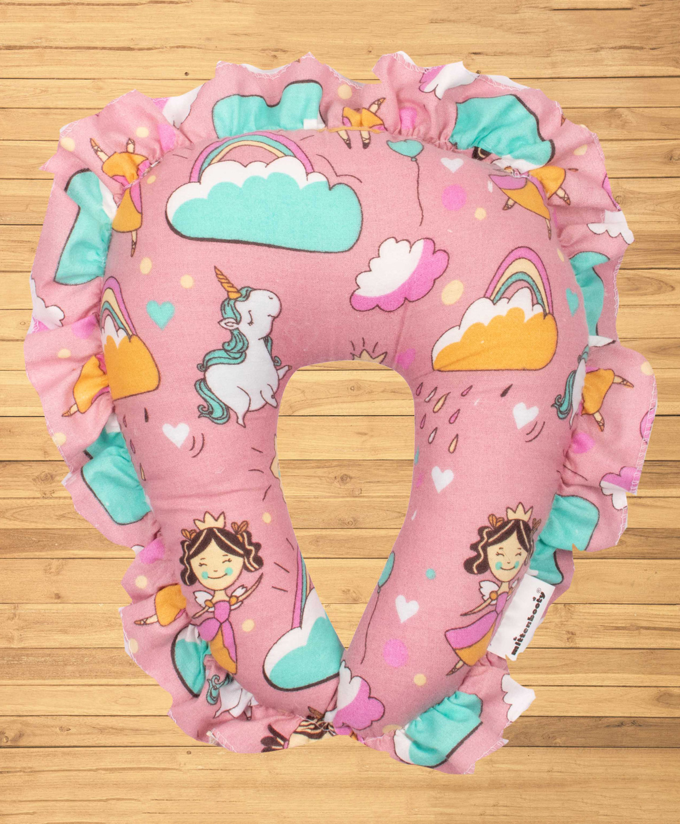 Mittenbooty U shaped Neck Pillow Unicorn Print - Pink-image-19