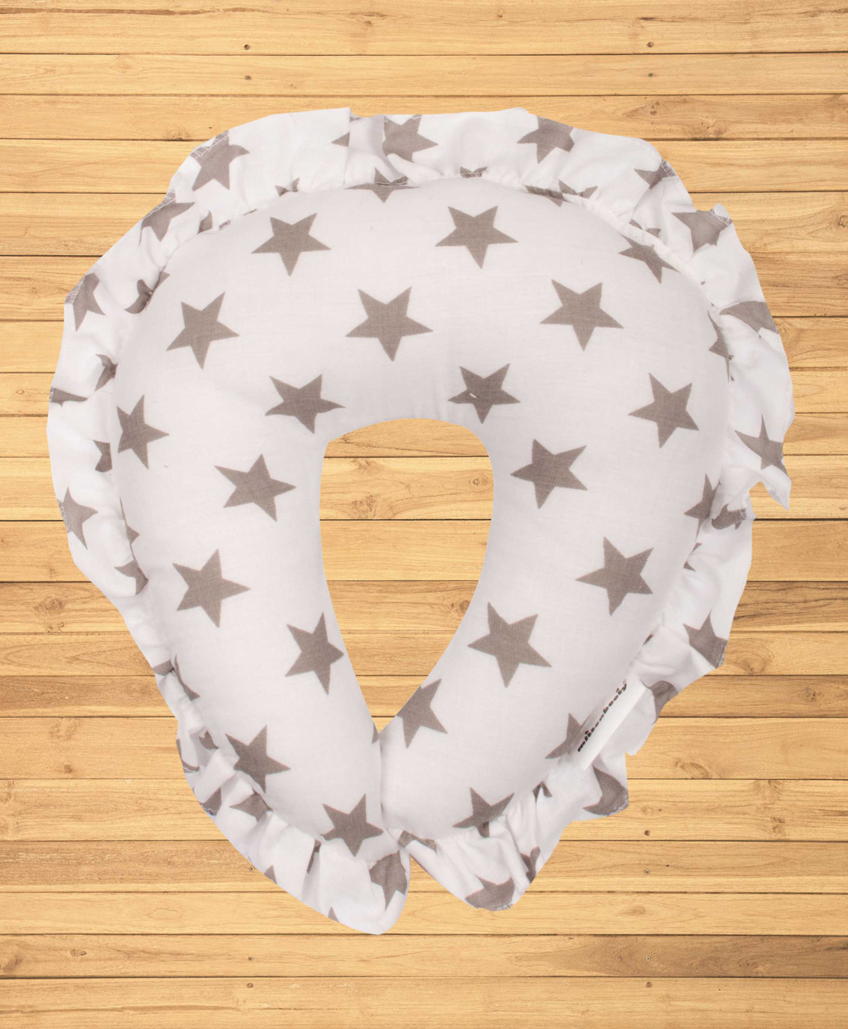 Mittenbooty U shaped neck Pillow in White Star Print- Grey-picture-12