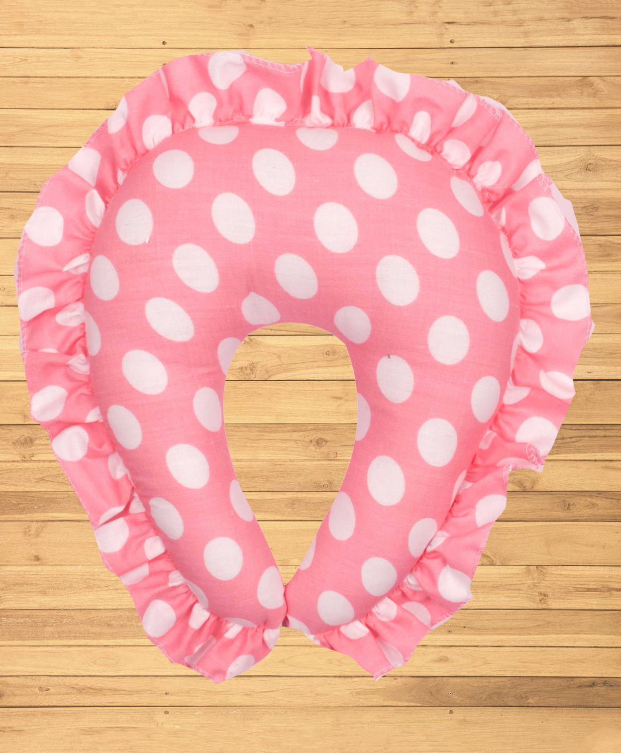 Mittenbooty U Shaped Neck Pillow in Dots Print - Pink-picture-14