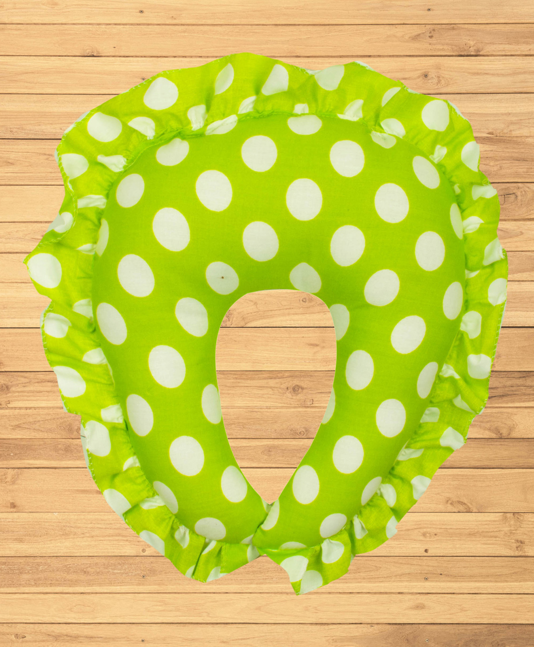 Mittenbooty U Shaped Neck Pillow in Dots Print - Green-picture-19