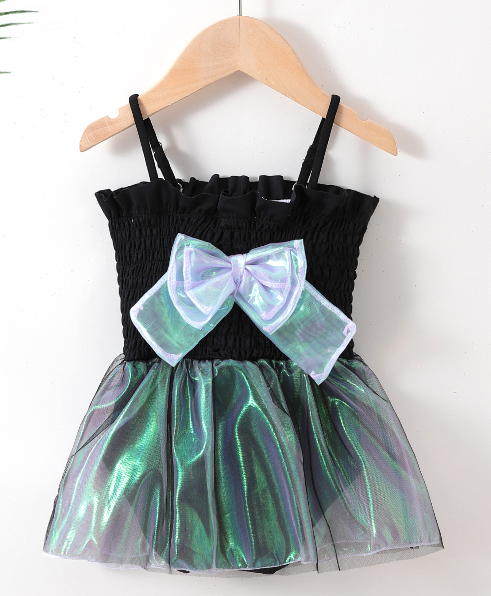 Kookie Kids  Sleeveless Swimsuit Bow Applique - Black-image-38