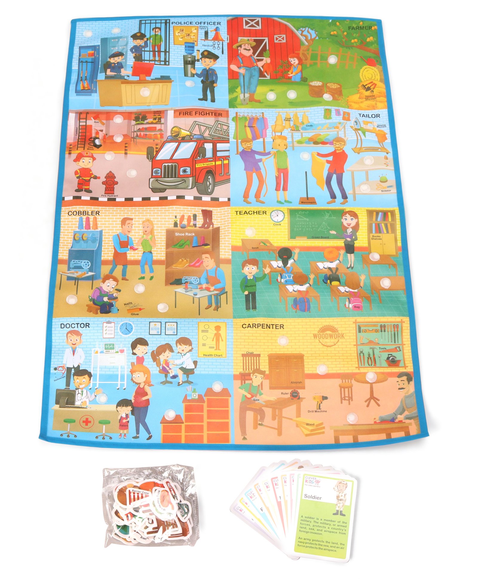 Ratnas Our Helpers Activity Mat With Flash Cards - Multicolor-picture-26