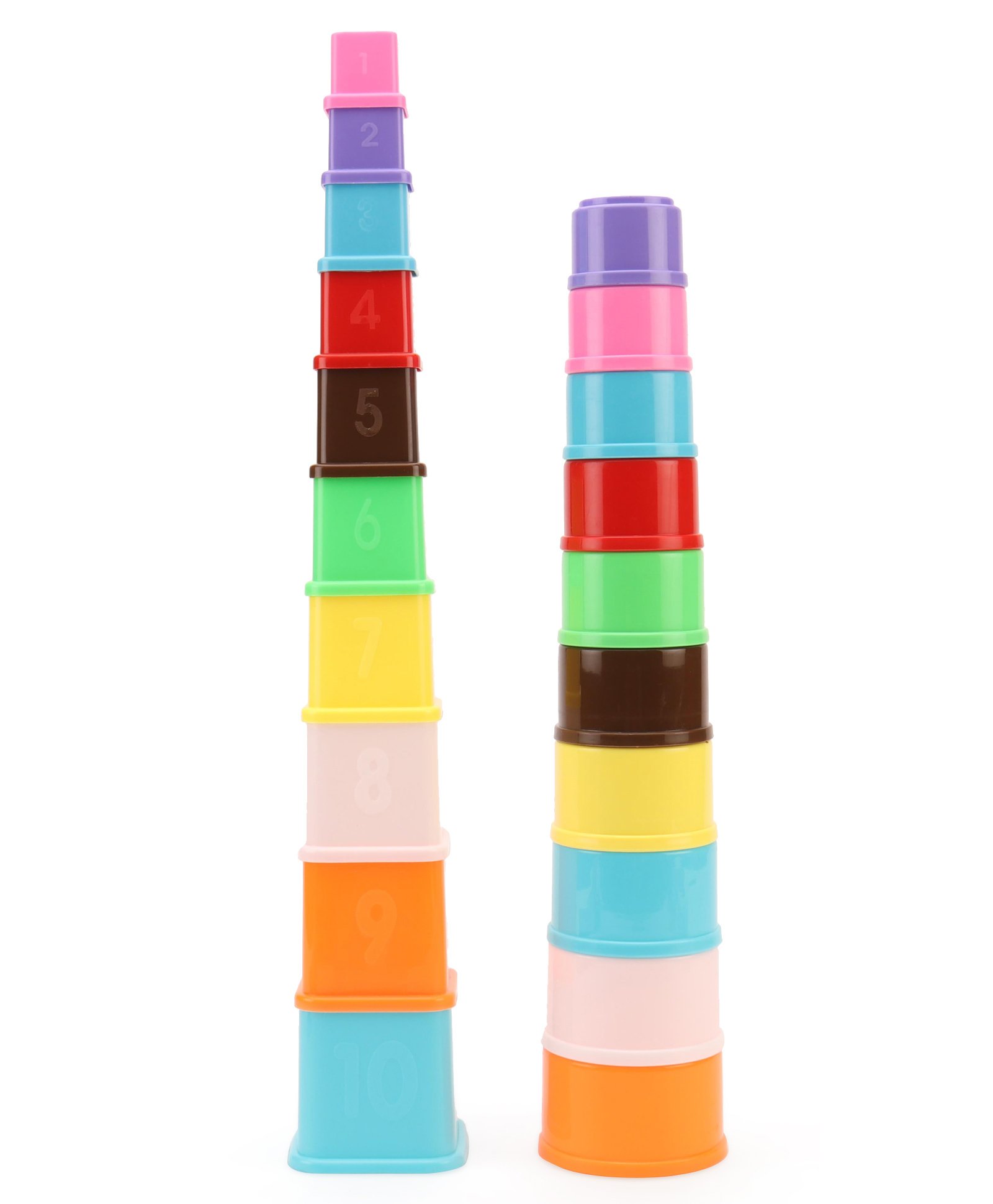 Ratnas 2 in 1 Stacking Cubes & Beakers Green Yellow & Blue - 20 Pieces-picture-28