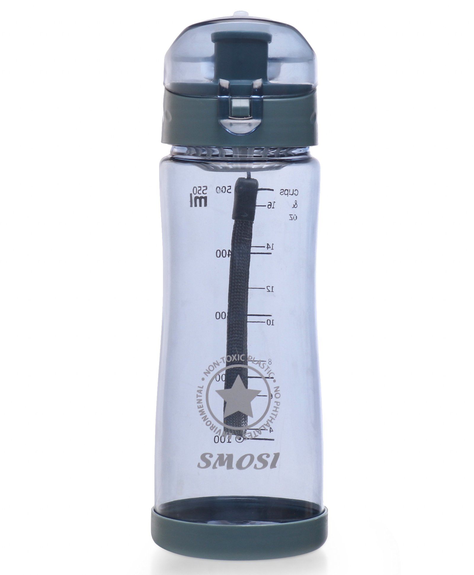 Water Bottle with Flip Open Cap Grey - 520 ml-image-47