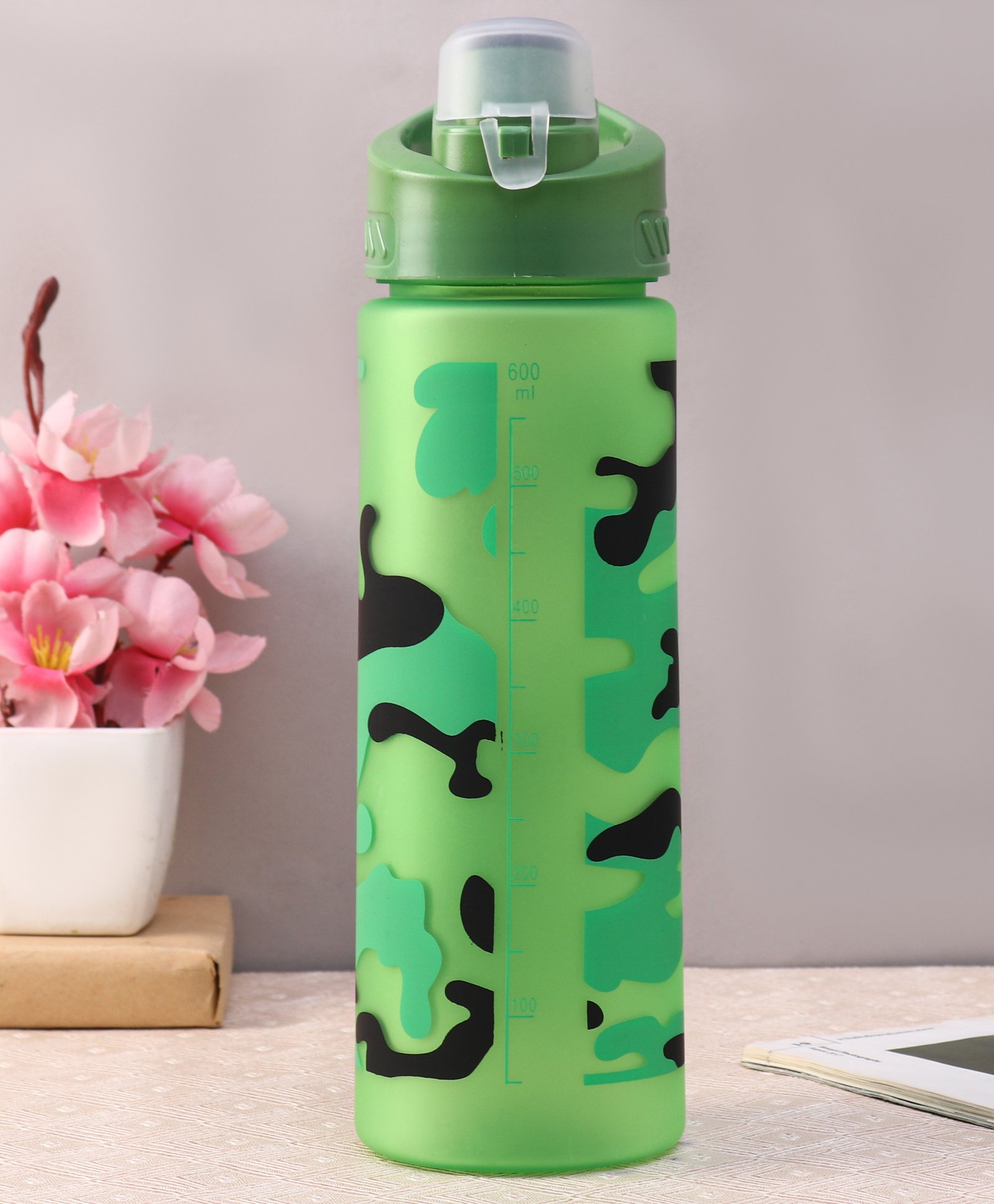 Water Bottle Green Camouflage print - 700 ml-image-38