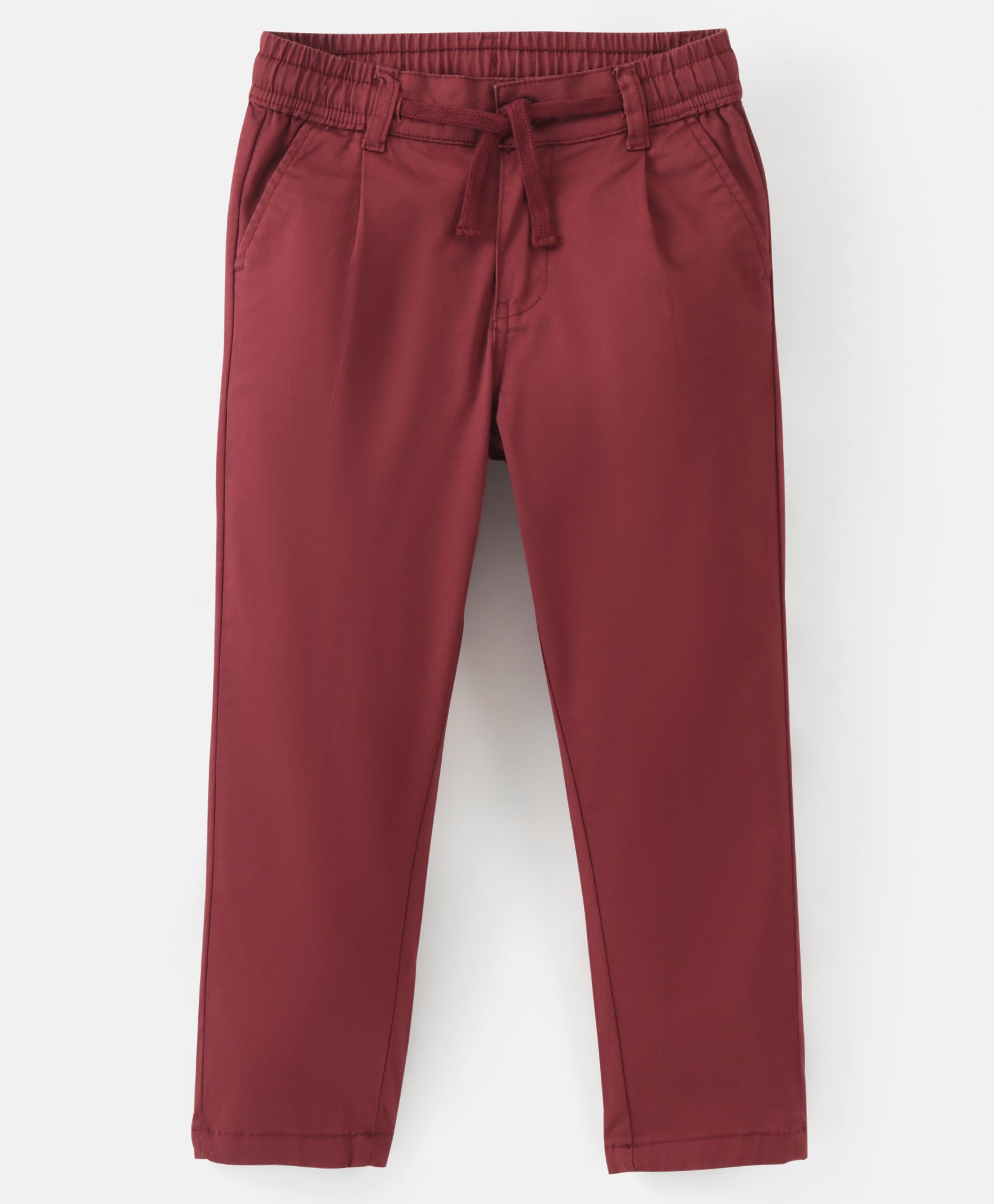 Pine Kids CottonElastane Woven Full Length Elasticated Waist Trouser - Red-picture-11