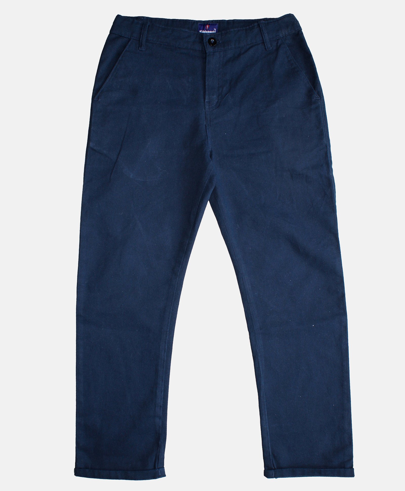 Kiddopanti Solid Button Down Pant - Navy Blue-picture-11