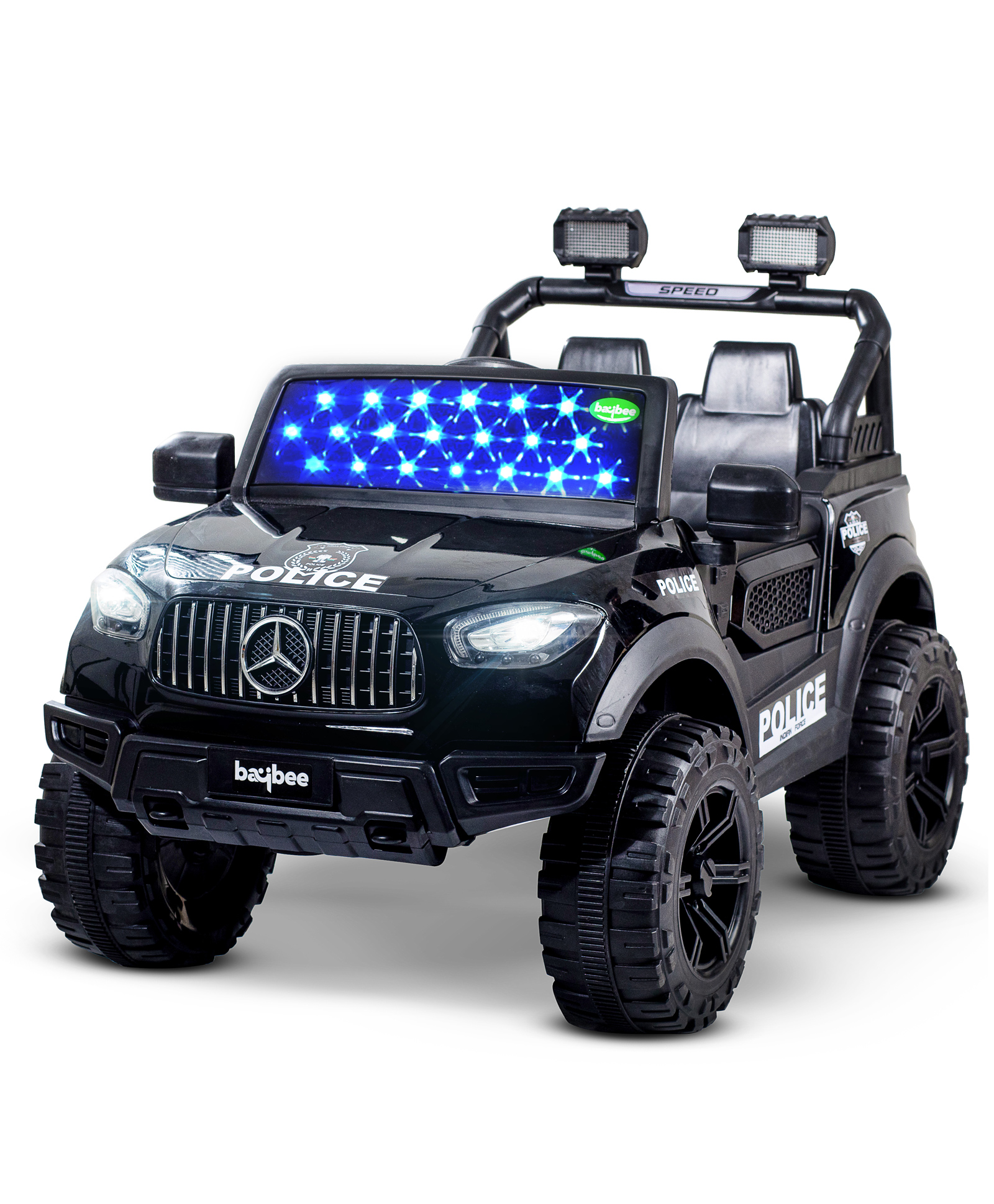 Baybee Renegade Electric Rechargeable Kids Battery Operated Jeep Car for Kids Ride on Toy Kids Car with RGB Light & Music - Black-image-40