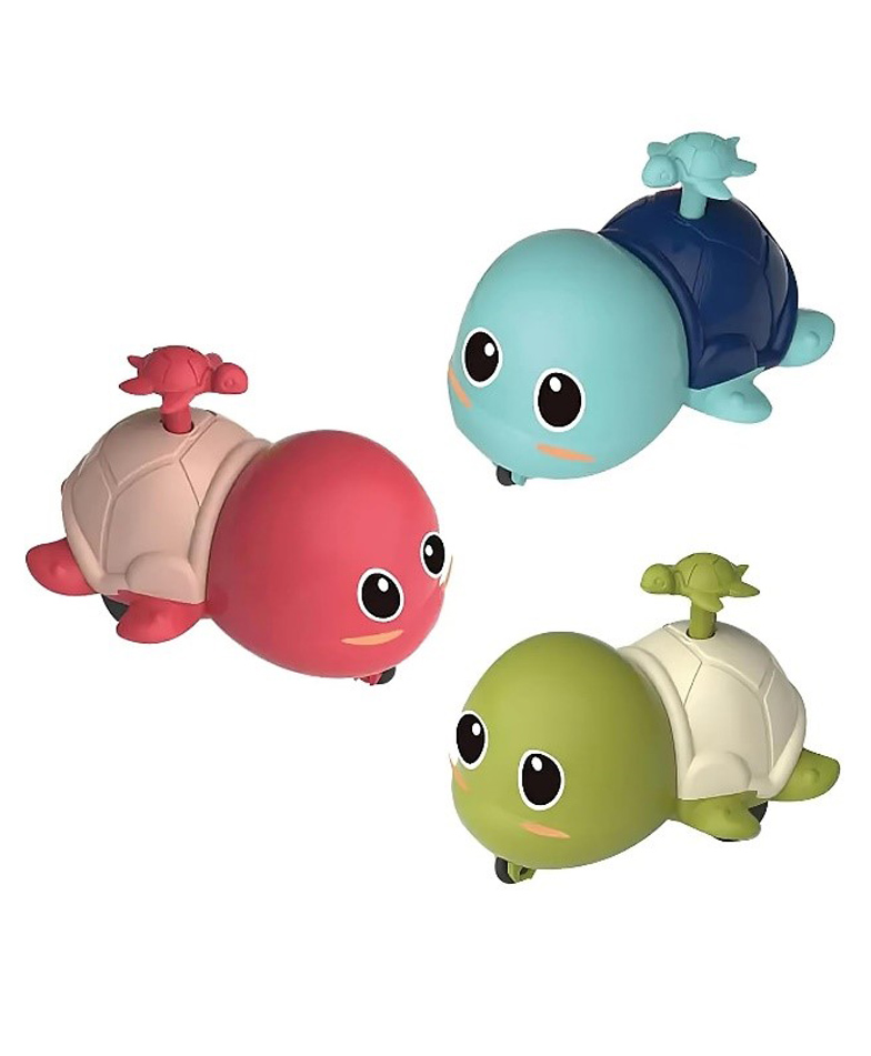 Negocio Cute Turtle Press and Go Vehicles Toy Crawling Baby Turtle Car Toys for Toddler Bath Toys Toy Kids Gift for Kids - Pack of 3 - Color May Vary-image-6