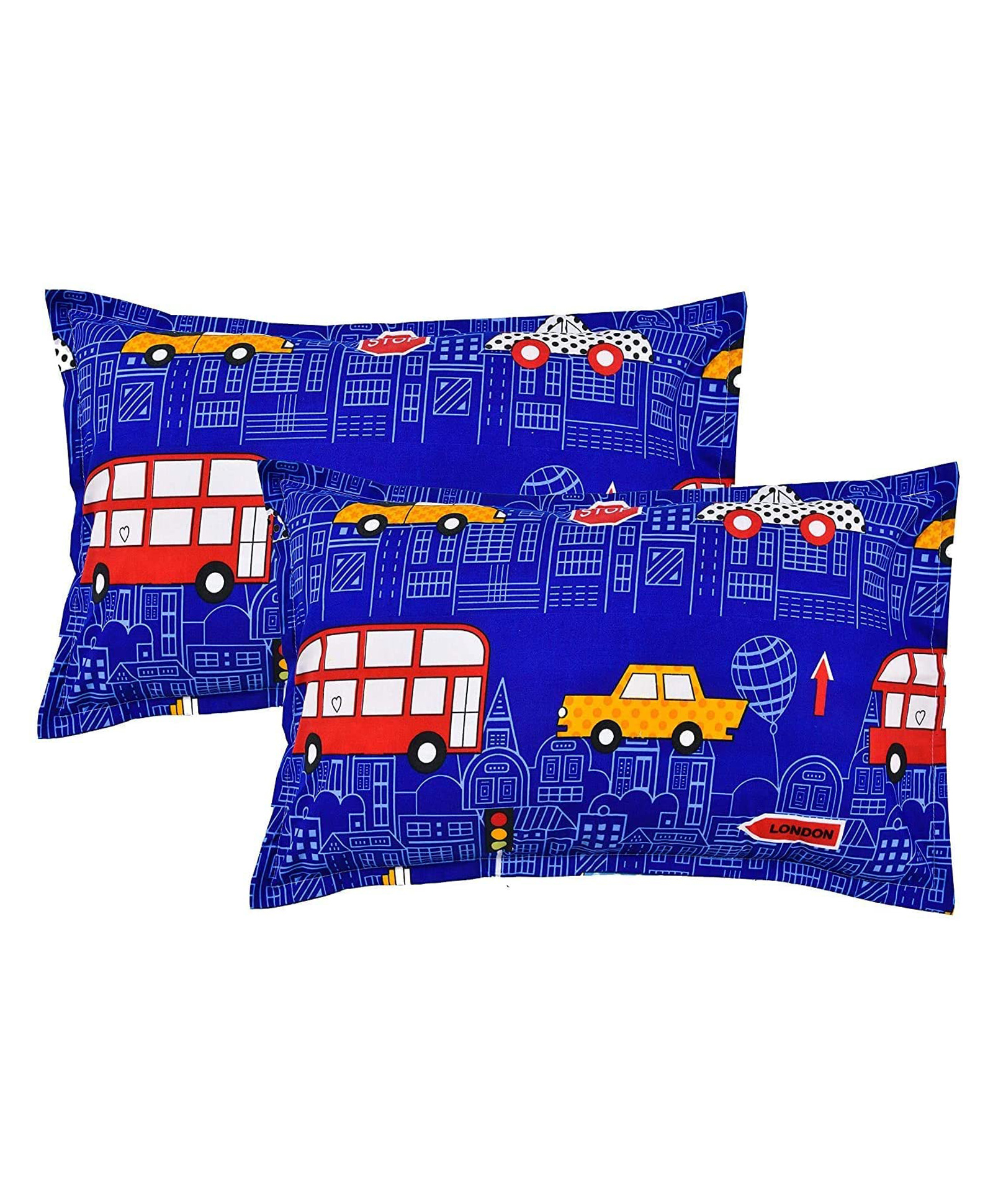 RRC Super Soft Brushed Microfiber Cotton Pillow Cover - Blue-picture-27