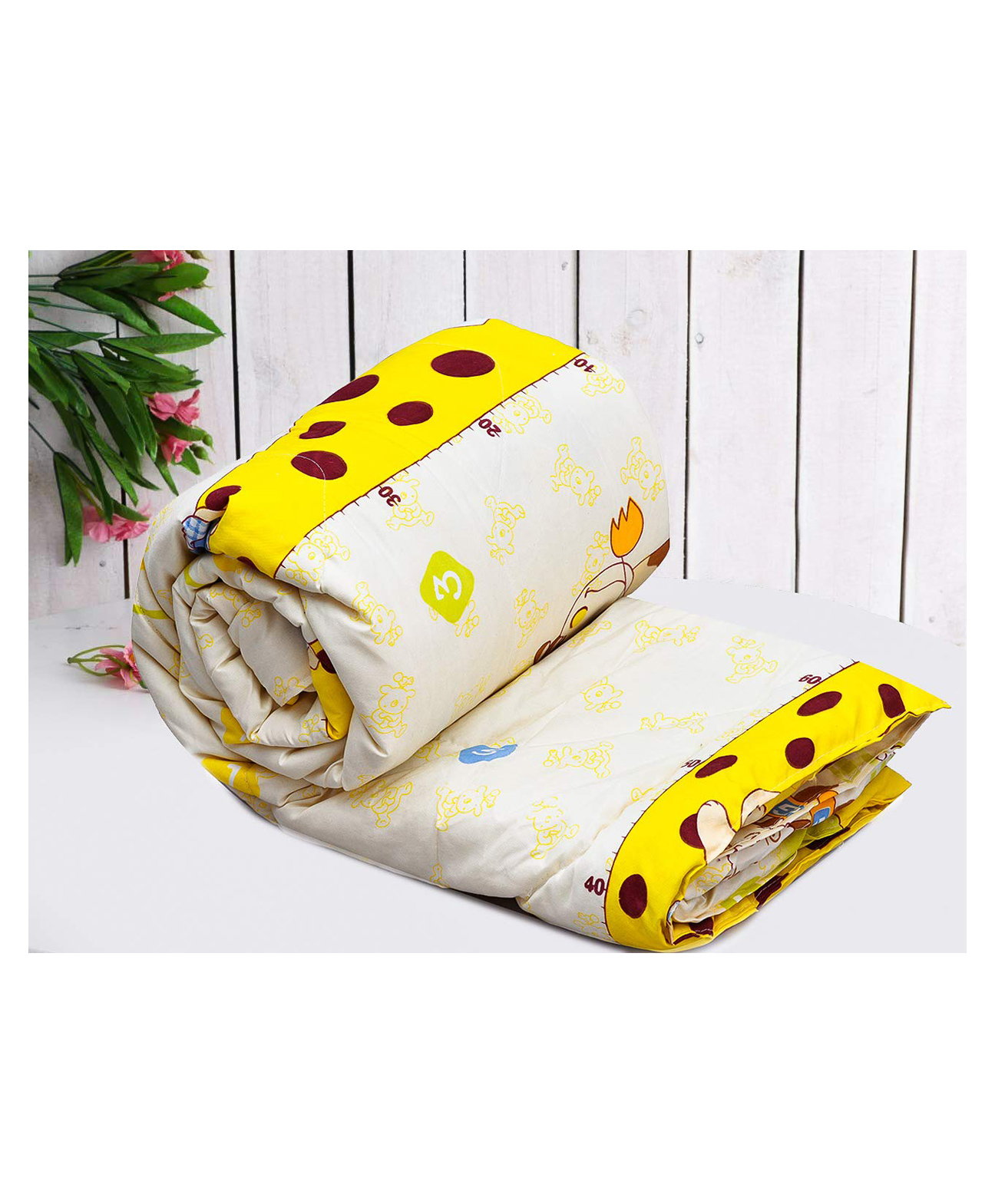 RRC Super Soft Brushed Microfiber Cotton Single Comforter 250 GSM- Yellow-image-34