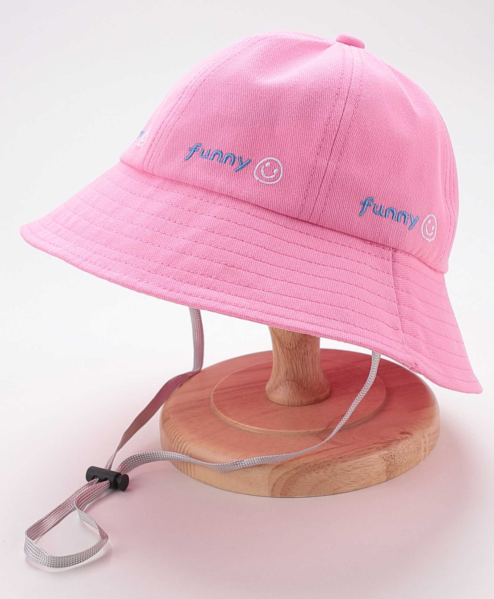 Babyhug Bucket Hat Smiley Design - Pink