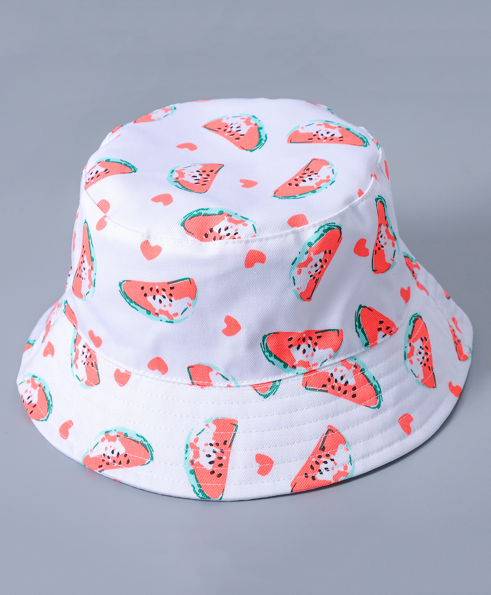 Babyhug Bucket Hat Watermelon Print - White-image-7
