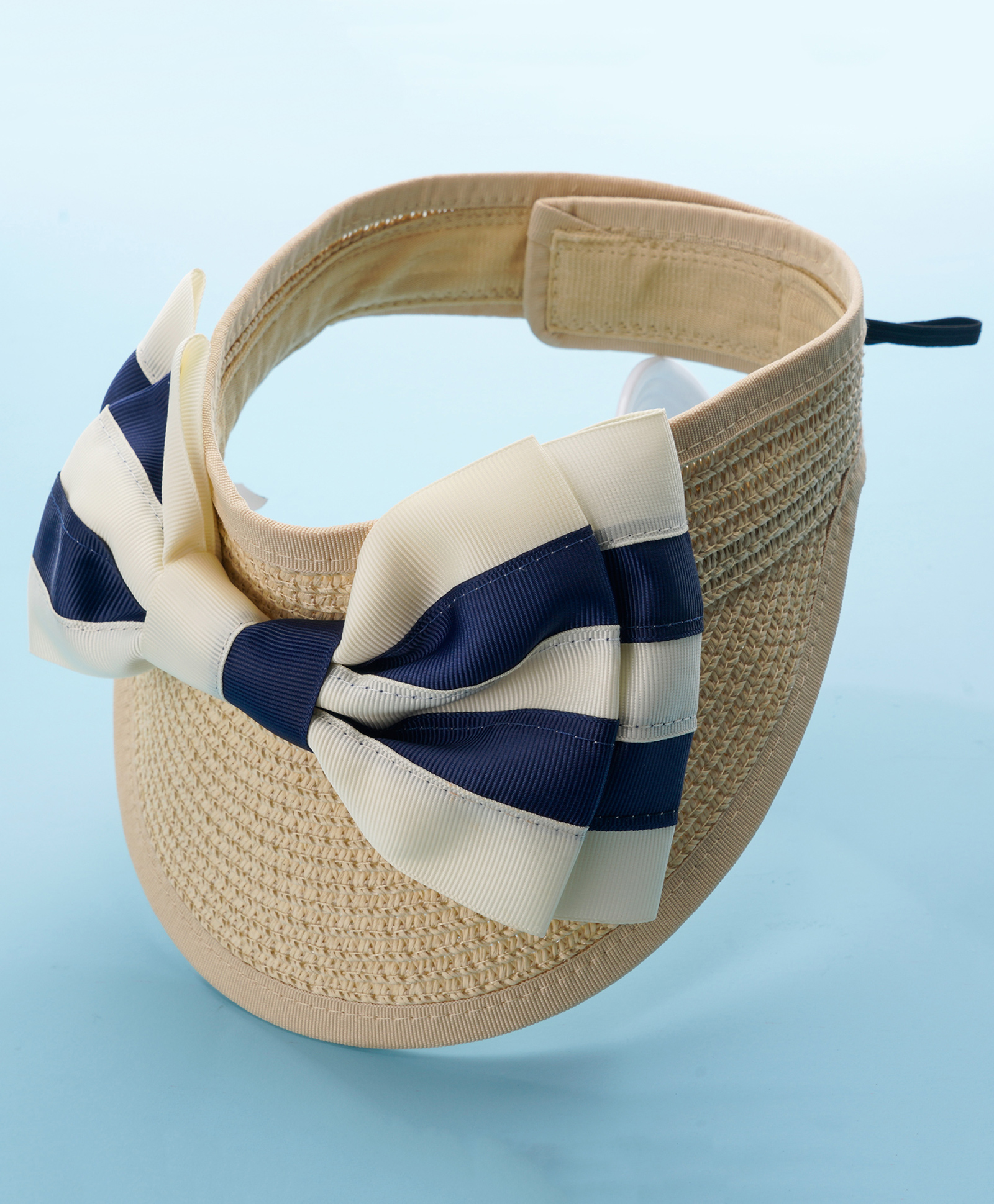 Babyhug Free Size Straw Cap with Bow Applique - Beige-picture-29