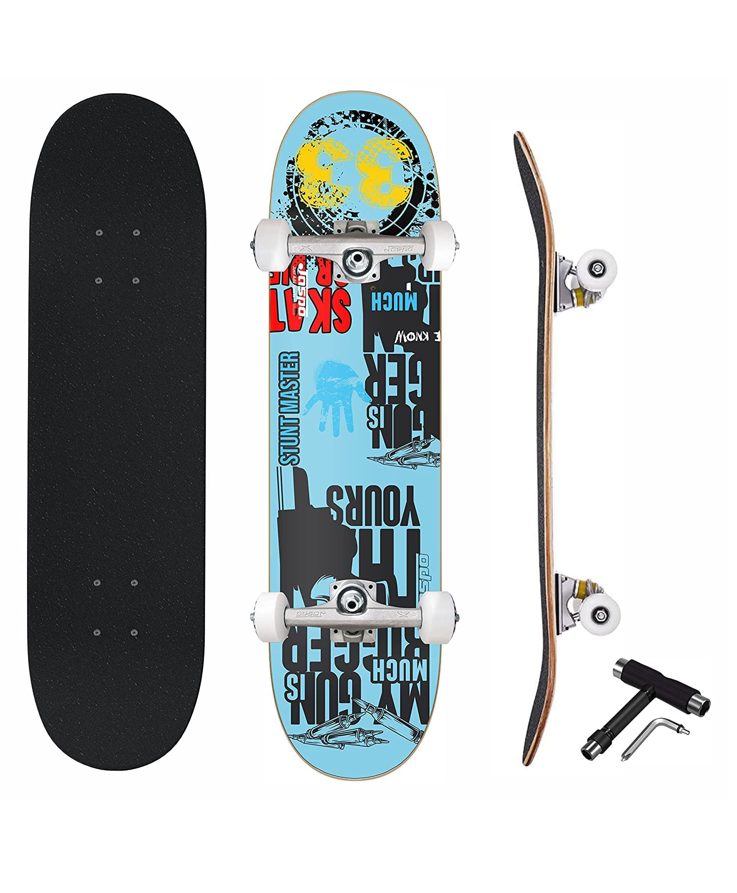 Jaspo Try Out Practice Celestial World Indian Maple Skateboard - Multicolour-image-40