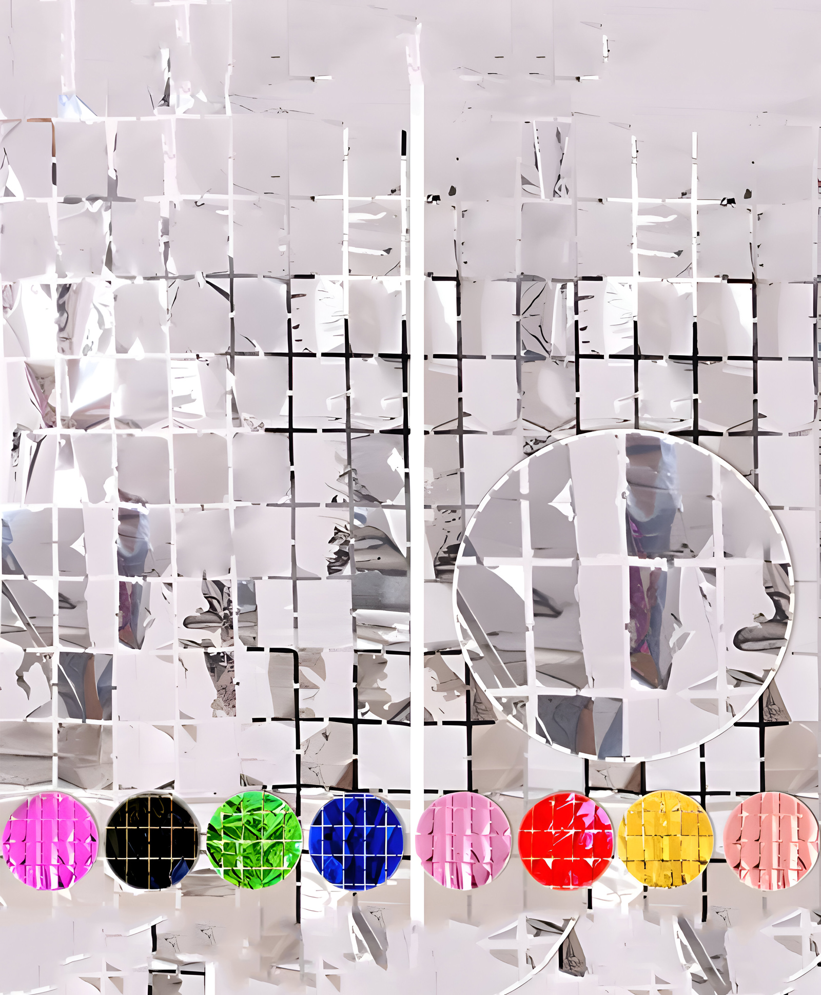 Wobbox Square Foil Curtain For Decoration, Foil Curtains For Birthday Decoration Silver - Pack Of 2-image-31