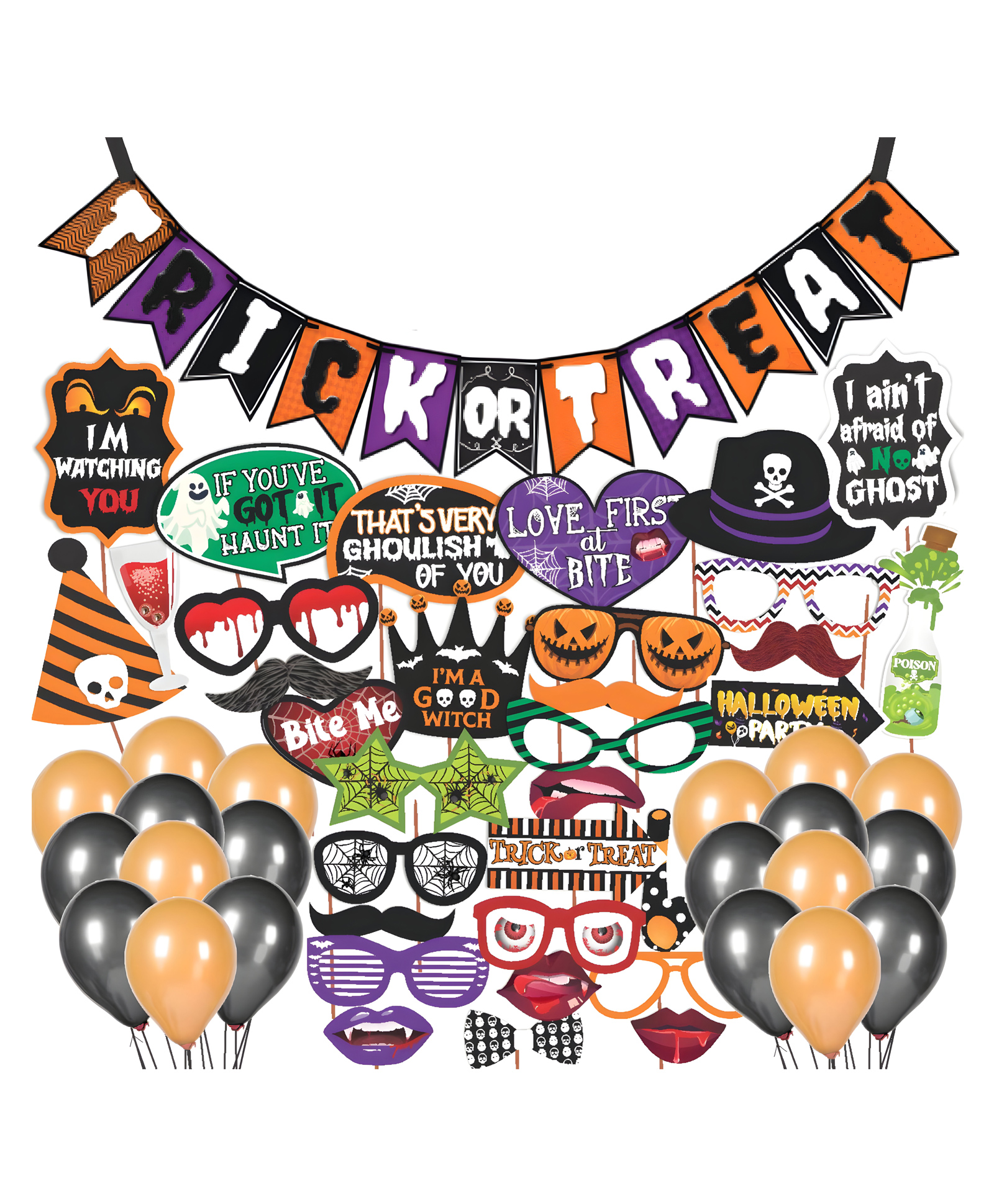 Wobbox Halloween Props Halloween Banner Halloween Decorations Items MultiColor -Pack Of 53-image-26
