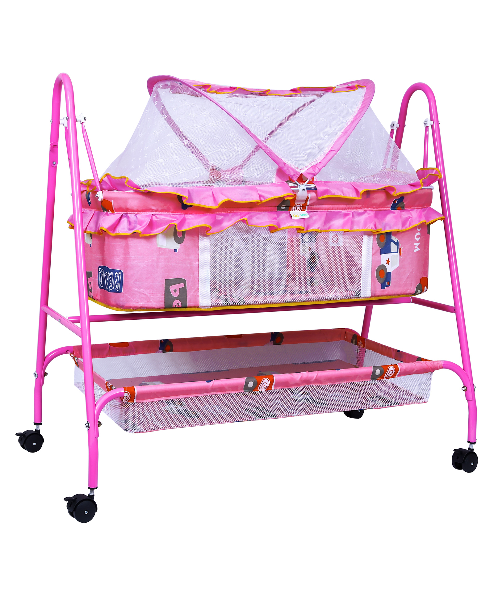 1st Step Cradle with Swing and Mosquito Net - Pink-picture-21