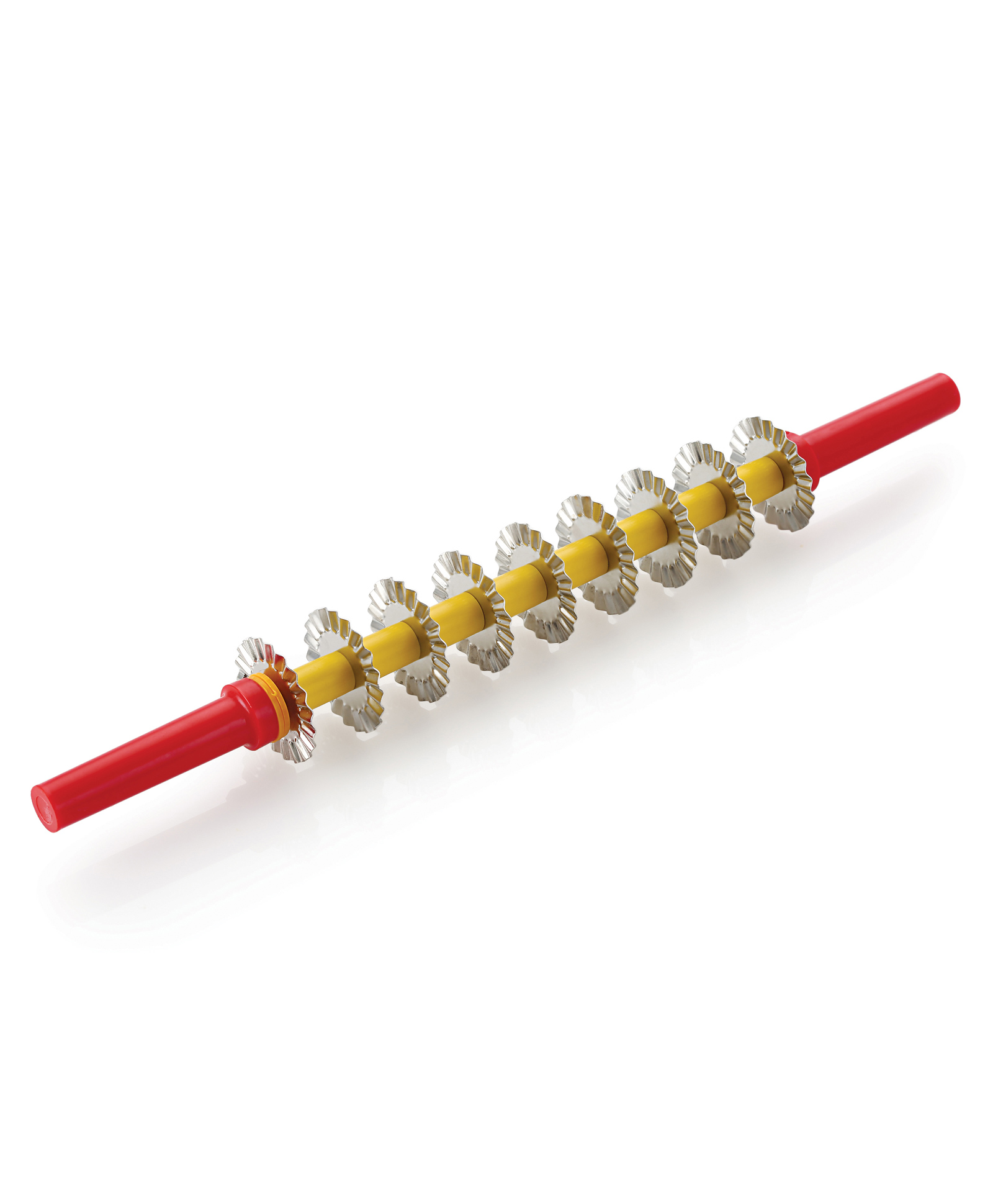 DS Big Plastic Handle Roller Cutter Mithai KajuKatli  Shanakar Pada Cutter With Stainless Steel Blades - Yellow-image-17