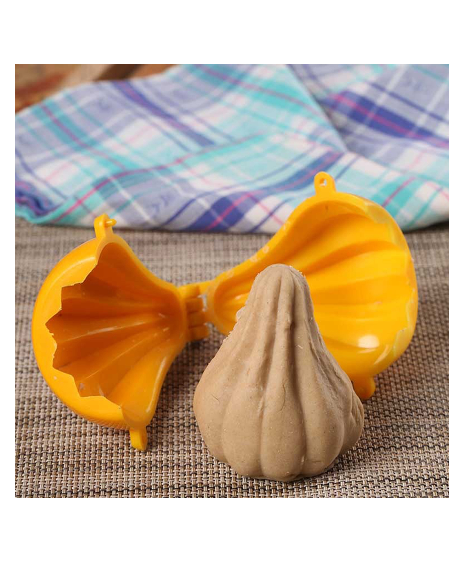 DS Ganpati Modak Sweet Mithai Chocolate Sancha Mould Plastic Mould 500gm - Yellow-image-46
